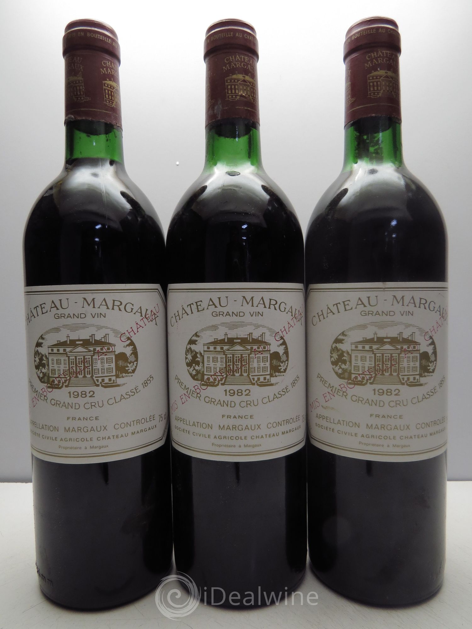 Château Margaux 1er Grand Cru Classé 1982 - Lot de 3 bouteilles - 0