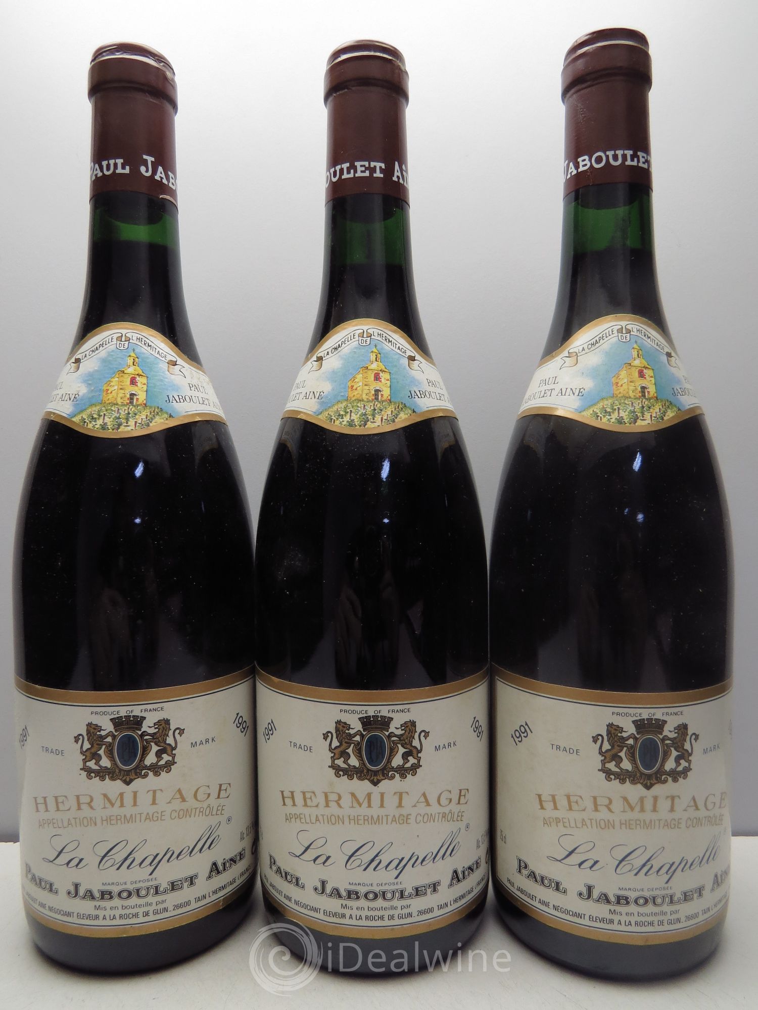 Hermitage La Chapelle Paul Jaboulet Ainé 1991 - Lot de 3 bouteilles - 0