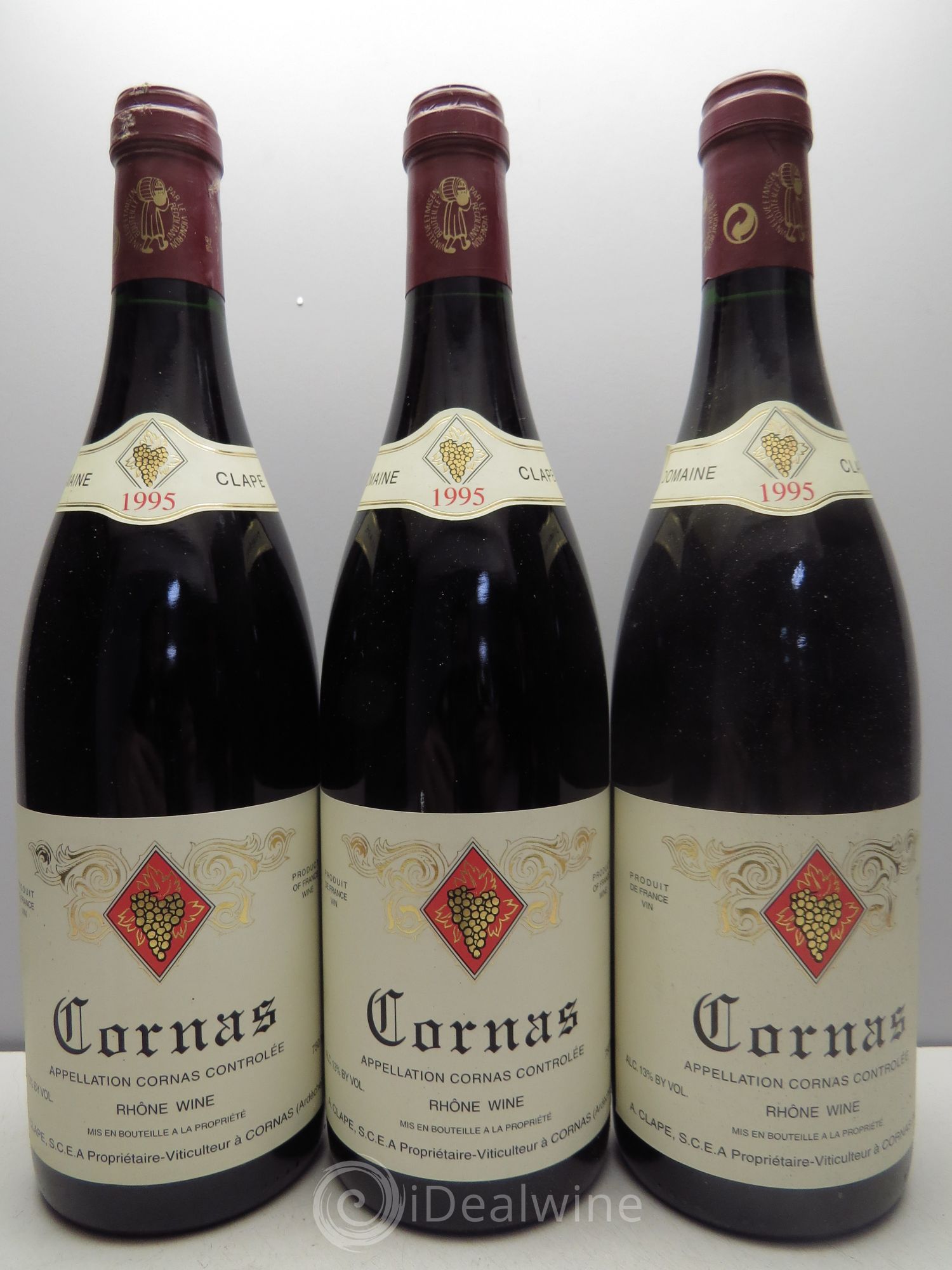 Cornas Auguste Clape 1995 - Lot de 3 bouteilles - 0