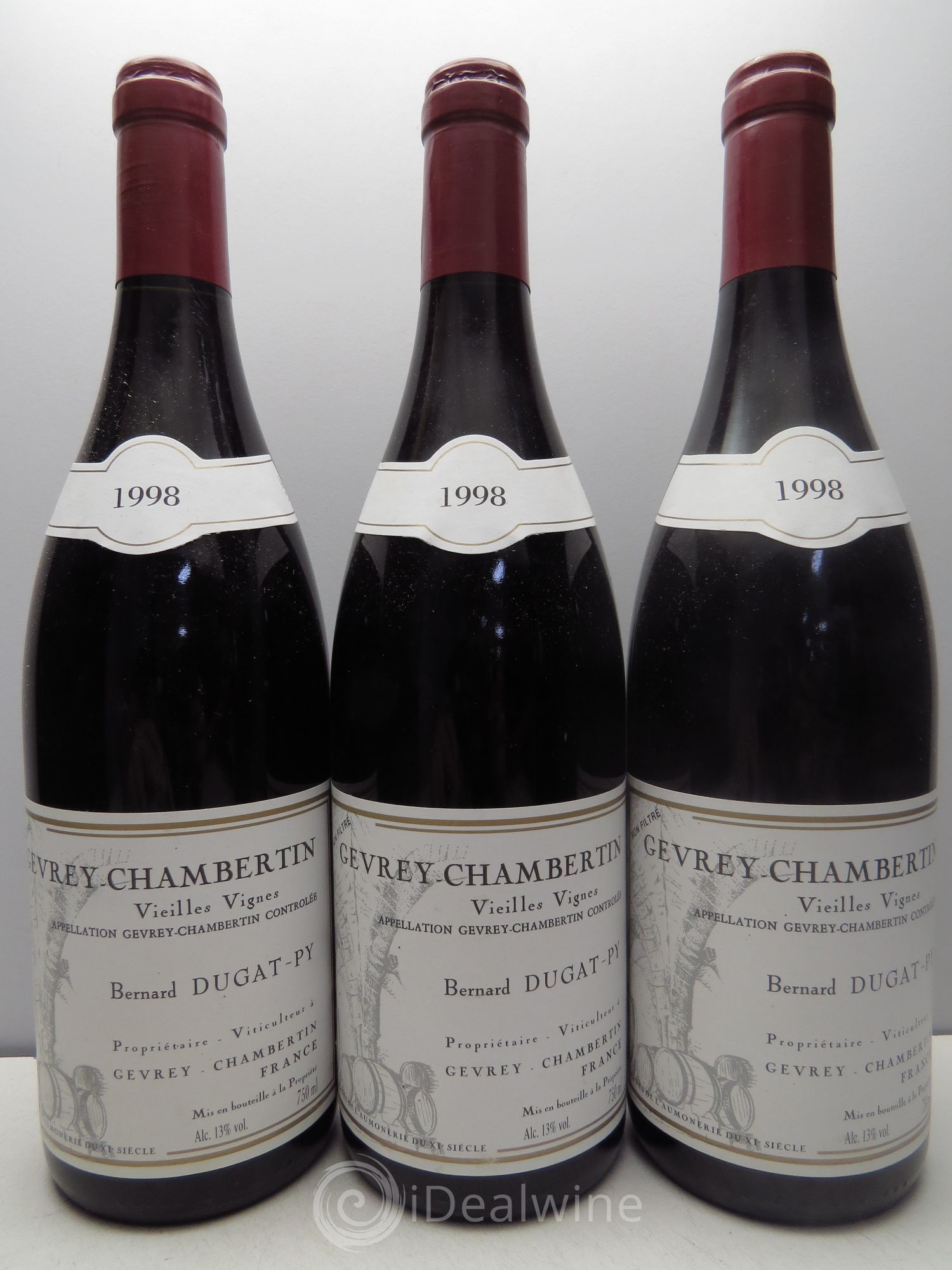 Gevrey-Chambertin Dugat-Py 1998 - Posten von 3 Flaschen - 0