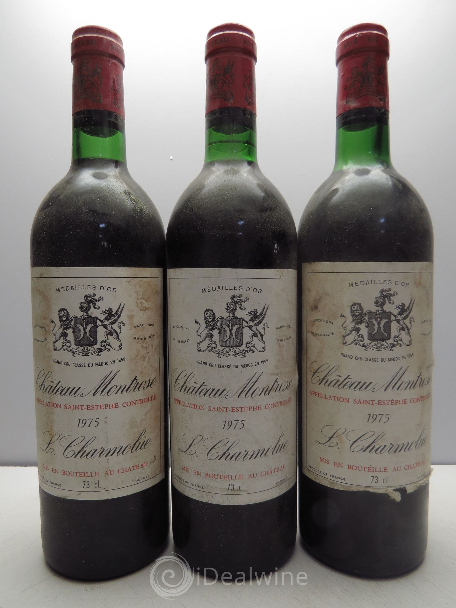 Château Montrose 2ème Grand Cru Classé 1975 - Lot de 3 bouteilles - 0