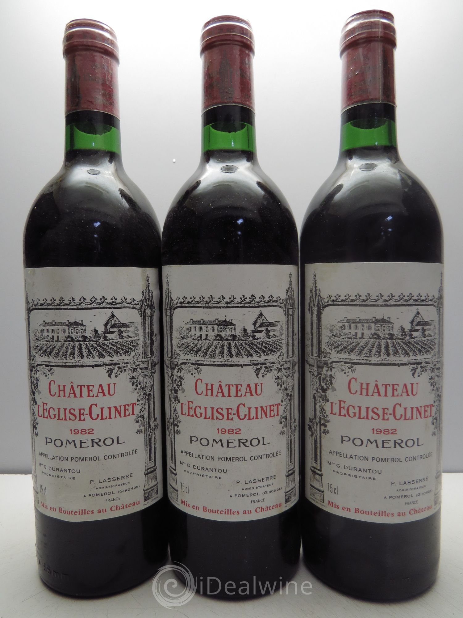 Château l' Église Clinet 1982 - Lot de 3 bouteilles - 0