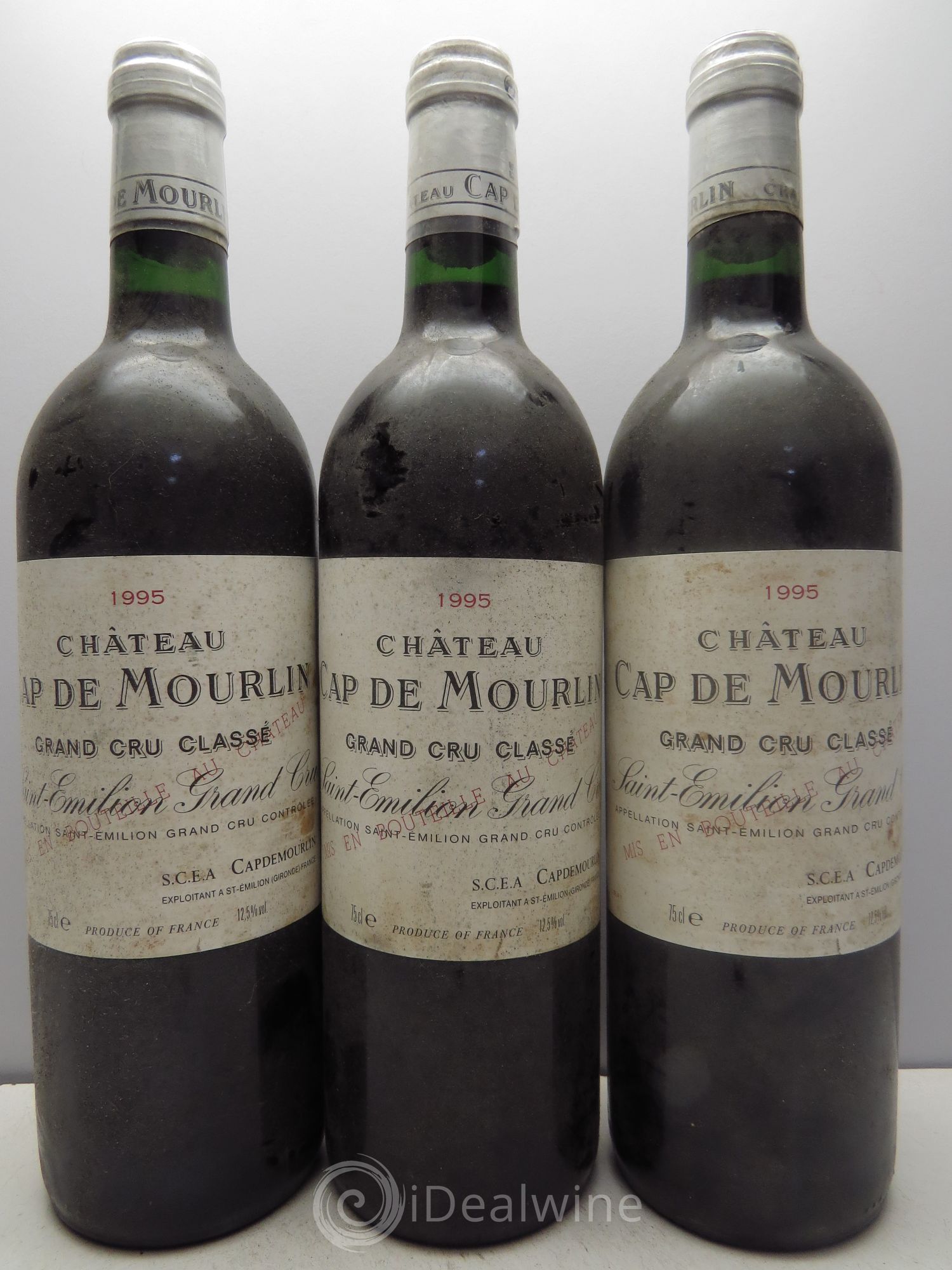 Château Cap de Mourlin Grand Cru Classé 1995 - Lot de 3 bouteilles - 0