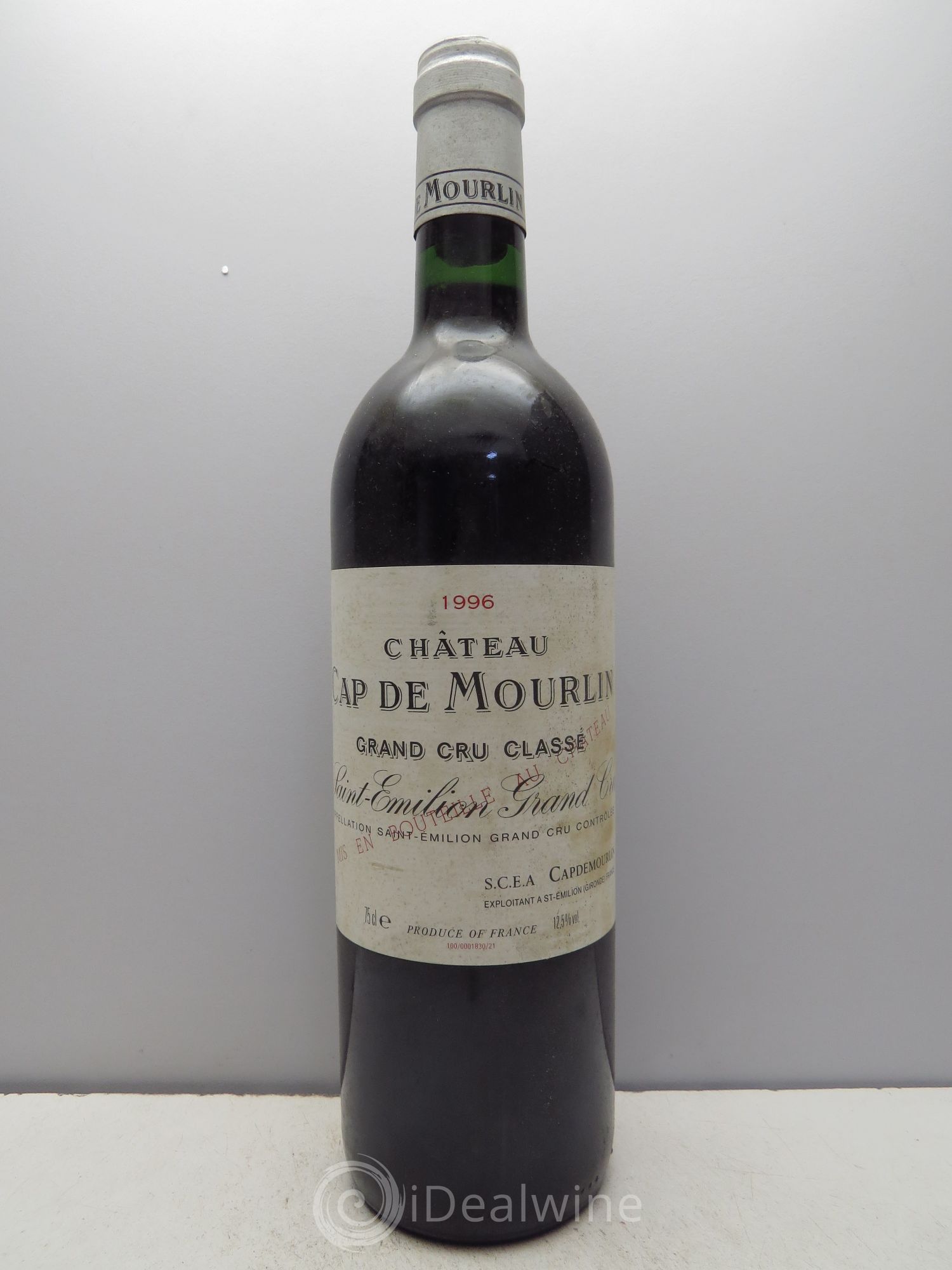Château Cap de Mourlin Grand Cru Classé 1996 - Lot de 1 bouteille - 0
