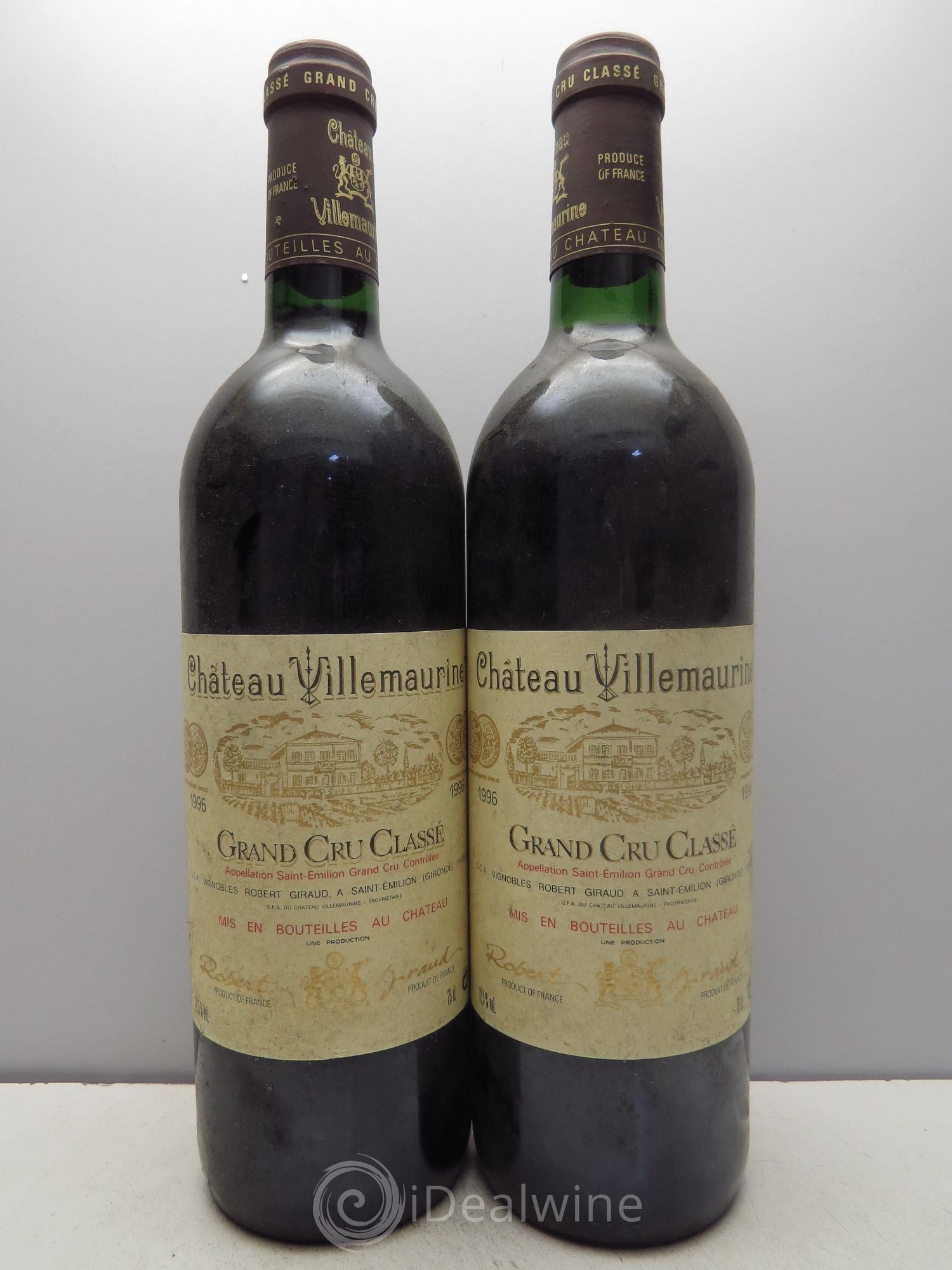 Château Villemaurine Grand Cru Classé 1996 - Lot de 2 bouteilles - 0