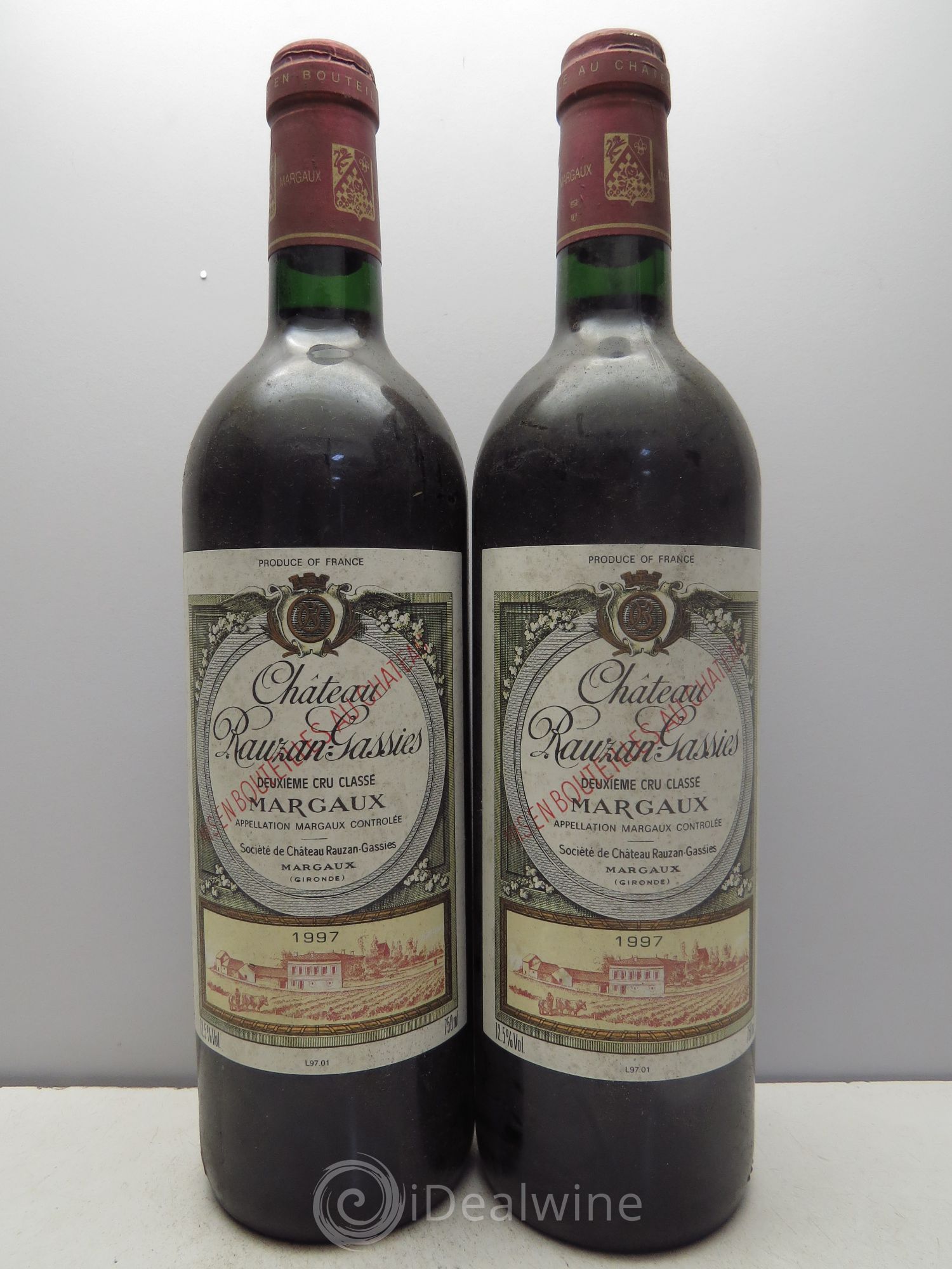Château Rauzan-Gassies 2ème Grand Cru Classé 1997 - Lot de 2 bouteilles - 0