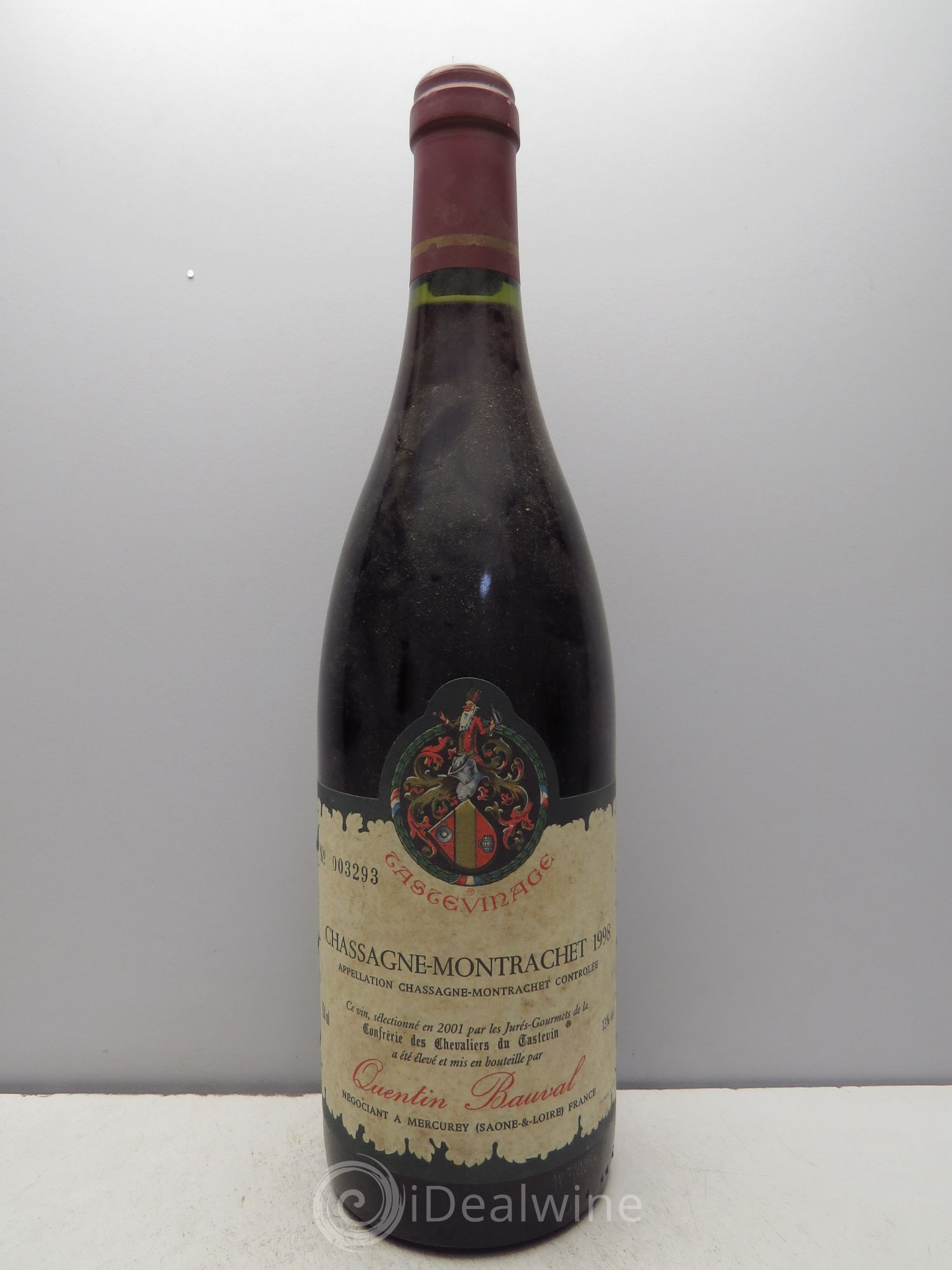 Chassagne-Montrachet tastevinage Q.Bauval 1998 - Posten von 1 Flasche - 0
