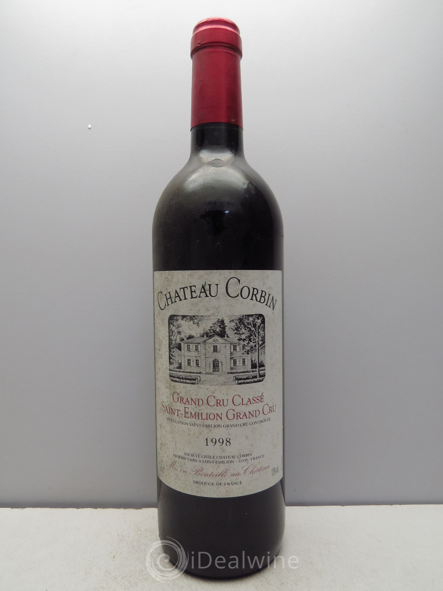 Château Corbin Grand Cru Classé 1998 - Lot de 1 bouteille - 0