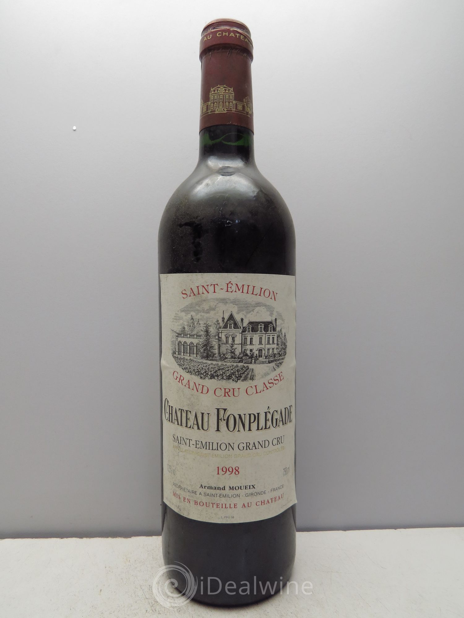 Château Fonplegade Grand Cru Classé 1998 - Lot de 1 bouteille - 0