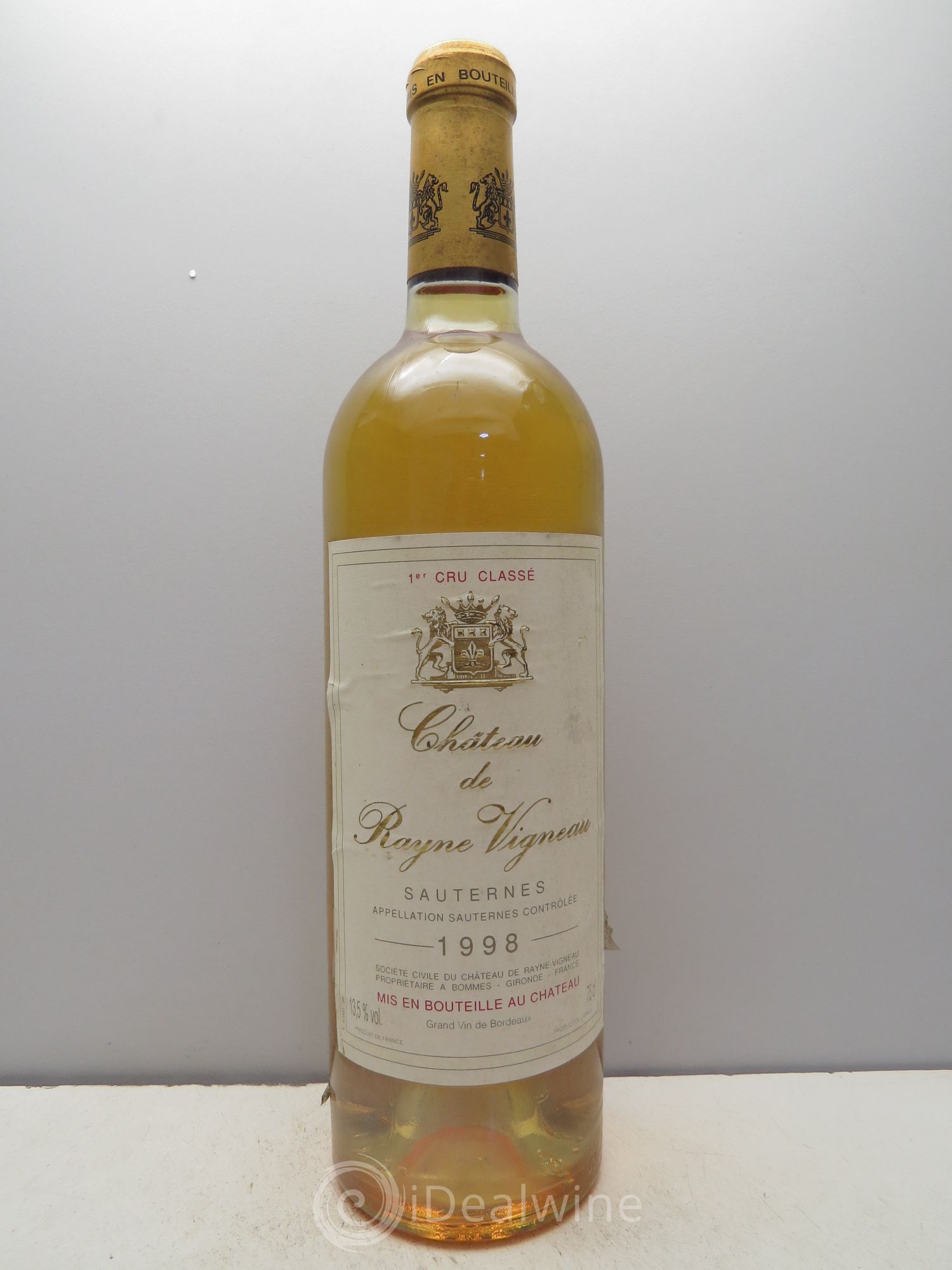 Château de Rayne Vigneau 1er Grand Cru Classé 1998 - Lotto di 1 bottiglia - 0