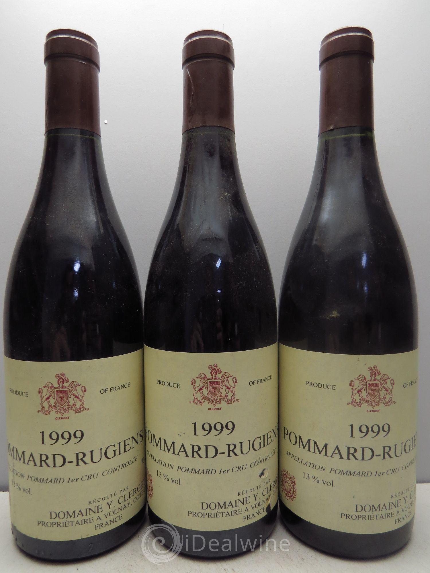 Pommard 1er Cru Clerget 1999 - Lot de 3 bouteilles - 0