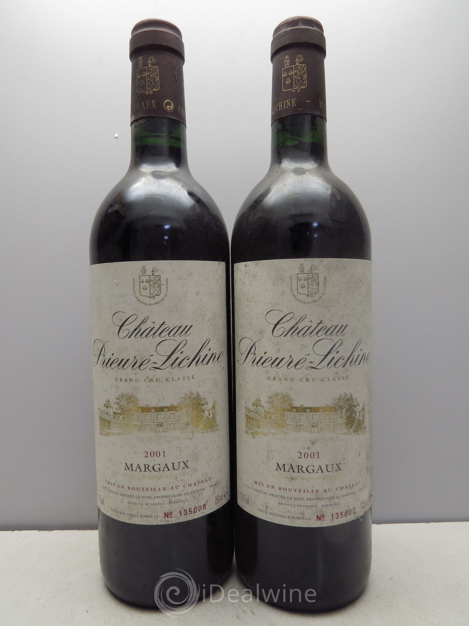 Château Prieuré Lichine 4ème Grand Cru Classé 2001 - Lot de 2 bouteilles - 0