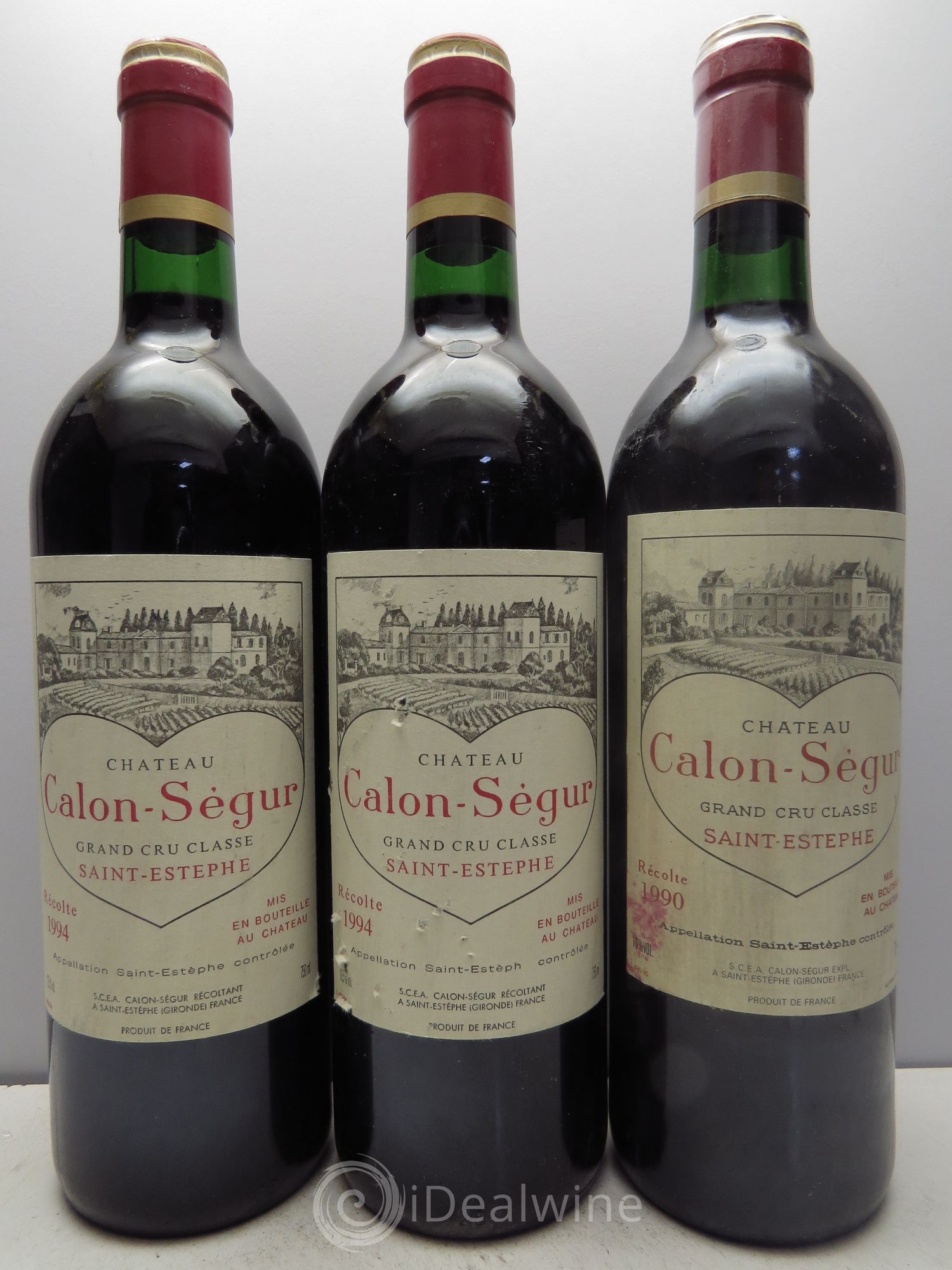 Château Calon Ségur 3ème Grand Cru Classé 1994 - Lot de 3 bouteilles - 0