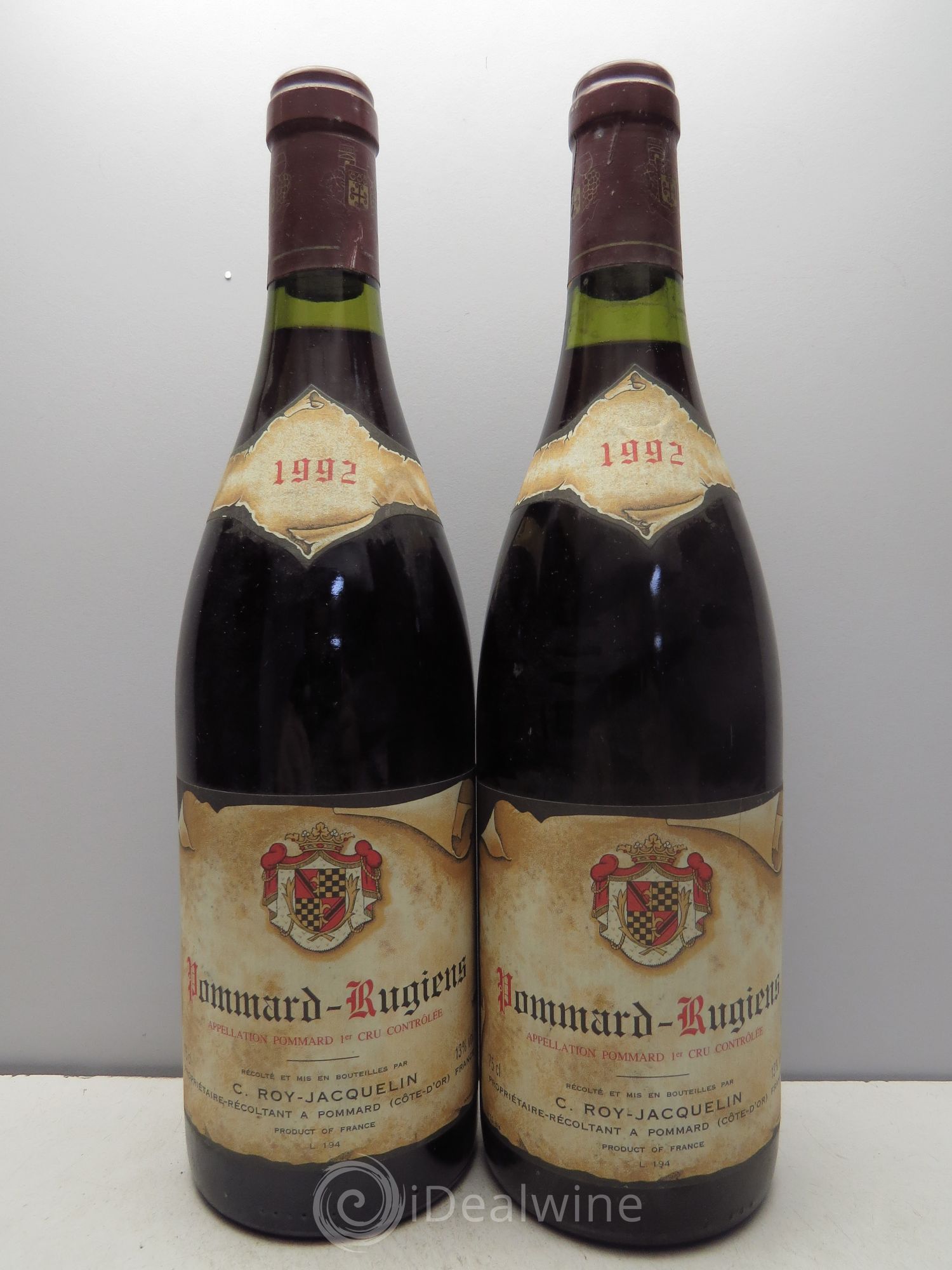 Pommard 1er Cru Domaine Roy Jacquelin 1992 - Posten von 2 Flaschen - 0