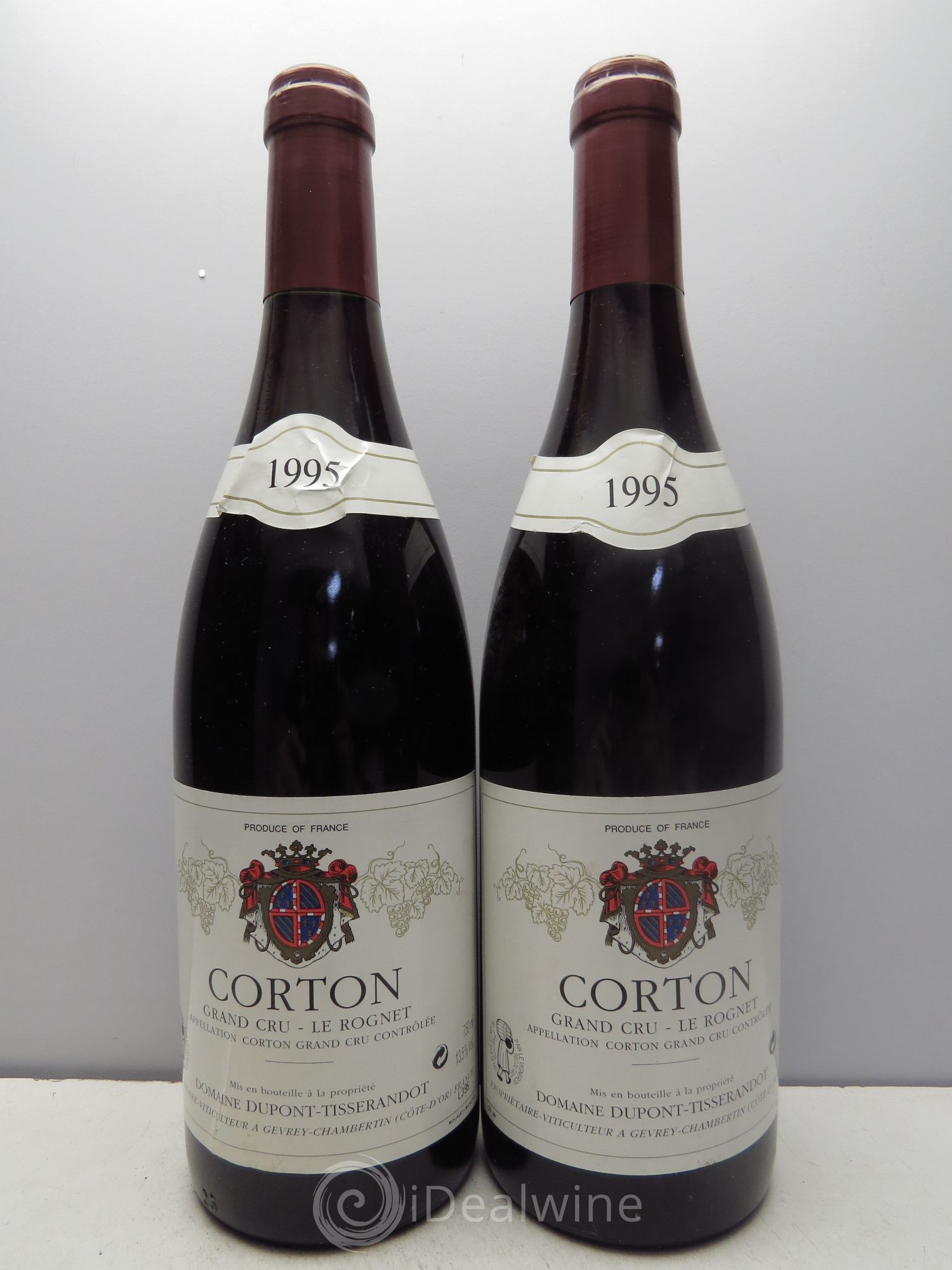 Corton Grand Cru Domaine Dupont-Tisserandot 1995 - Posten von 2 Flaschen - 0
