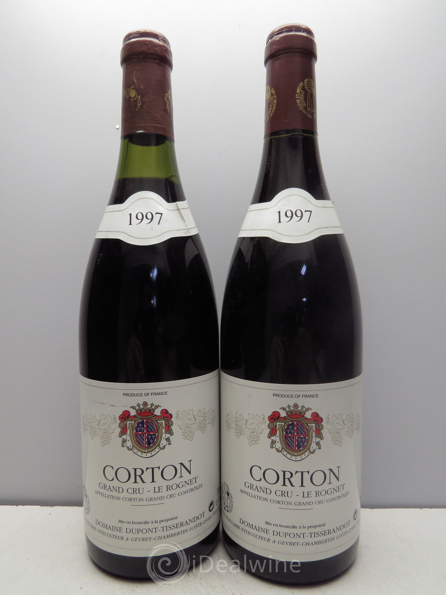 Corton Grand Cru Domaine Dupont-Tisserandot 1997 - Posten von 2 Flaschen - 0
