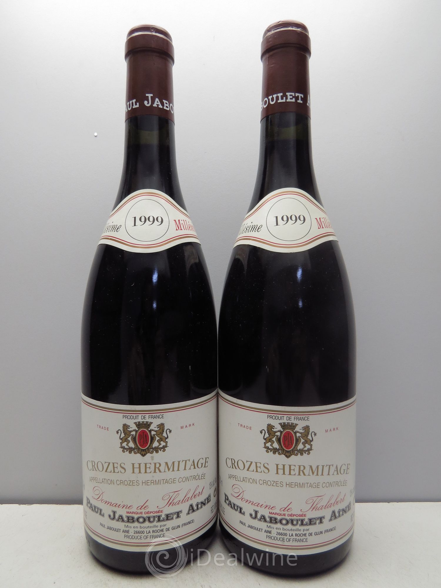 Crozes-Hermitage Domaine de Thalabert Paul Jaboulet Ainé 1999 - Lot de 2 bouteilles - 0