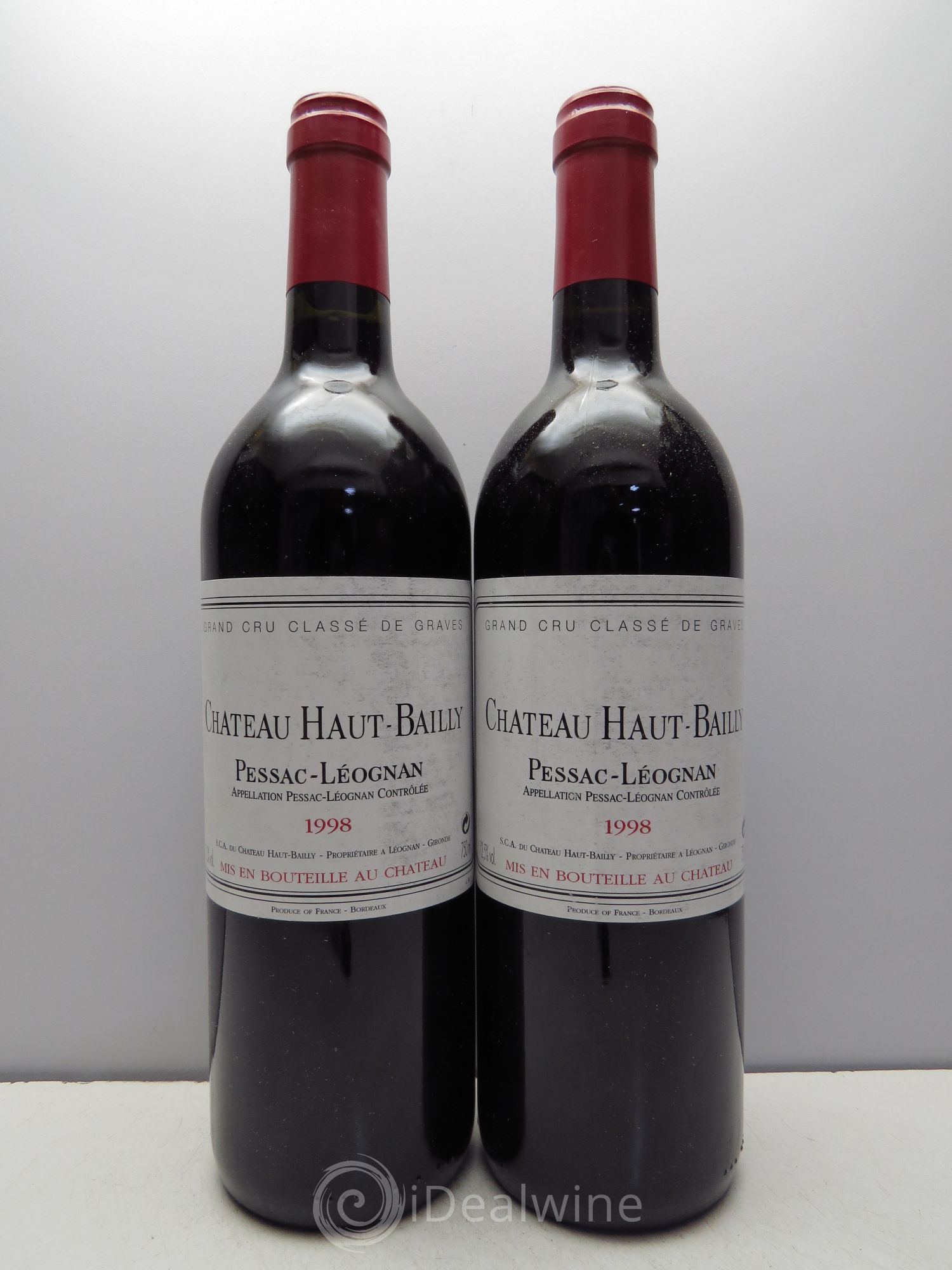 Château Haut-Bailly Cru Classé de Graves 1998 - Lot de 2 bouteilles - 0