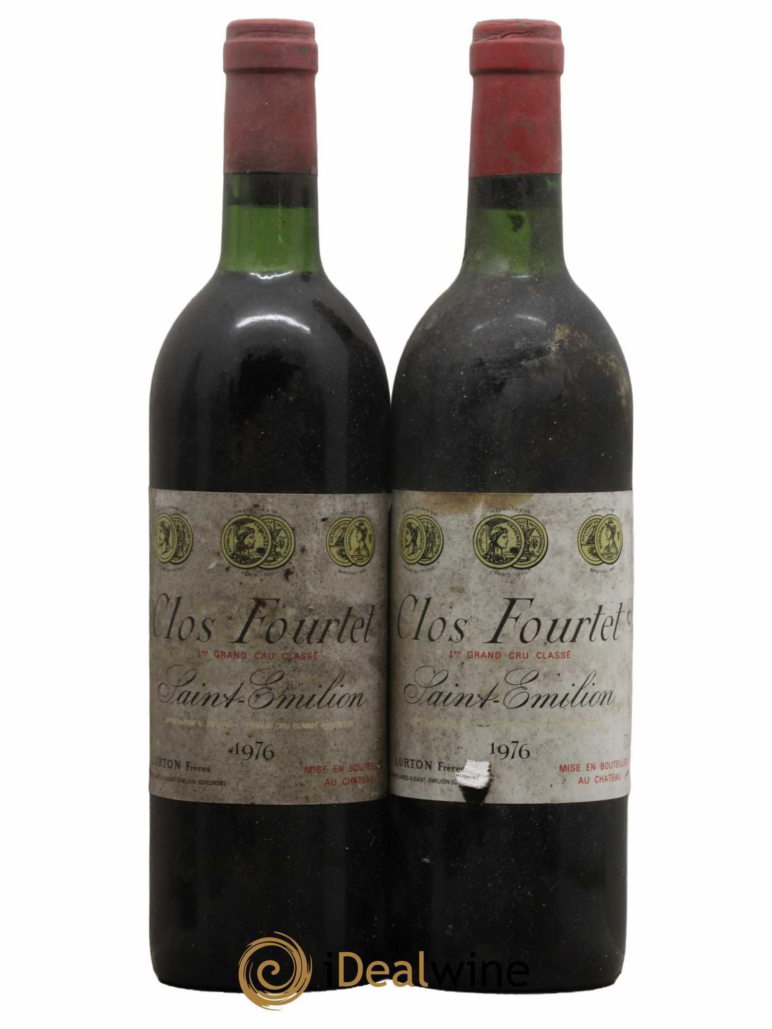 Clos Fourtet 1er Grand Cru Classé B 1976 - Lot de 2 bouteilles - 0