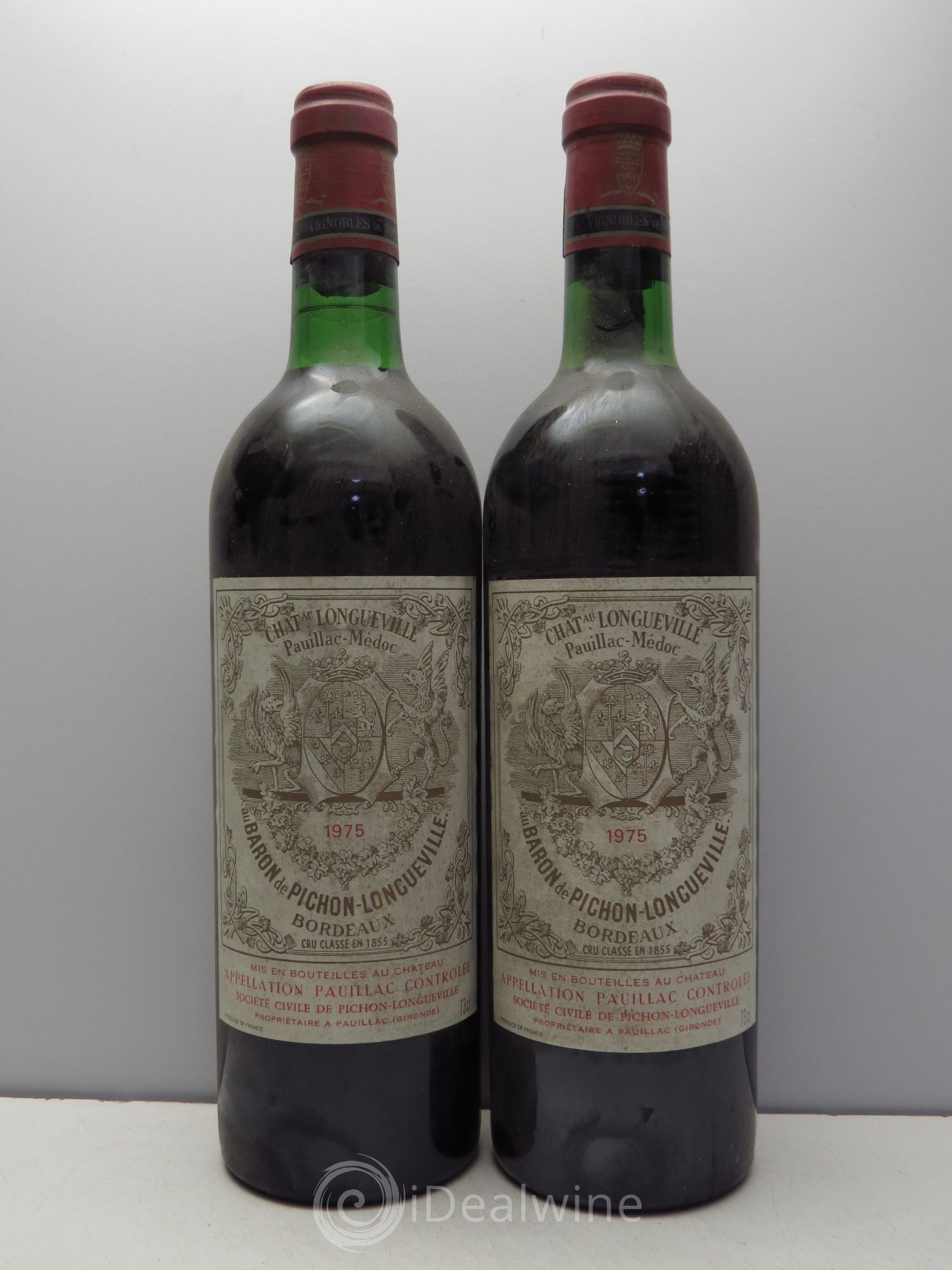 Pichon Longueville Baron 2ème Grand Cru Classé 1975 - Lot de 2 bouteilles - 0