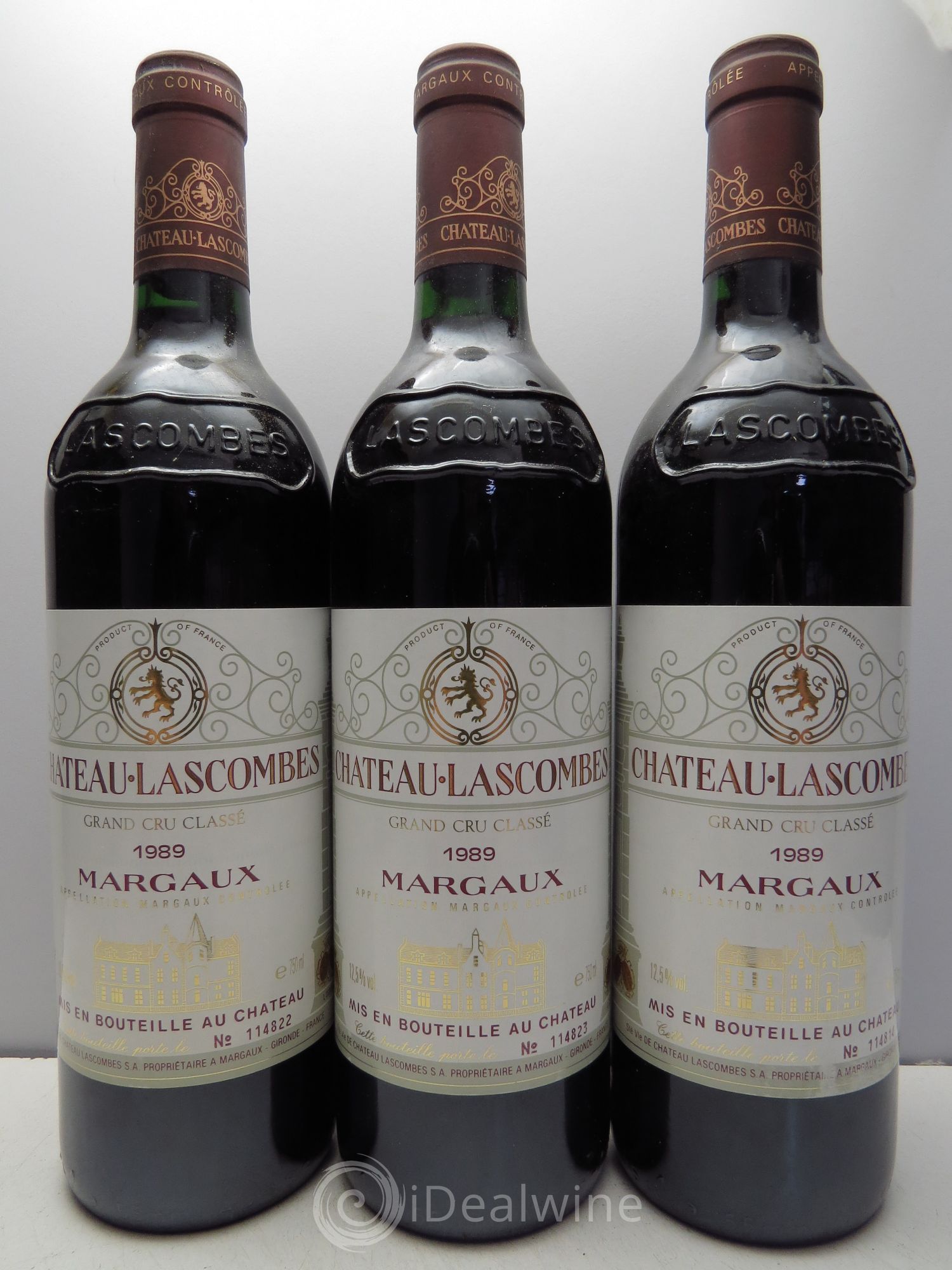Château Lascombes 2ème Grand Cru Classé 1989 - Lot de 3 bouteilles - 0