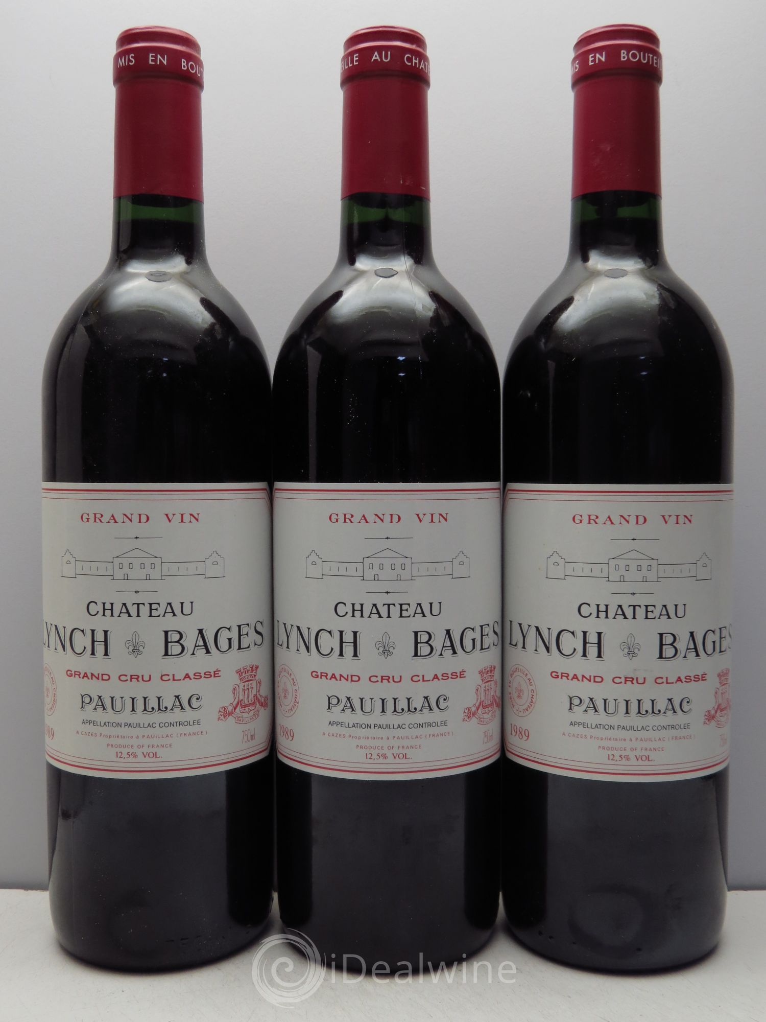 Château Lynch Bages 5ème Grand Cru Classé 1989 - Lot de 3 bouteilles - 0