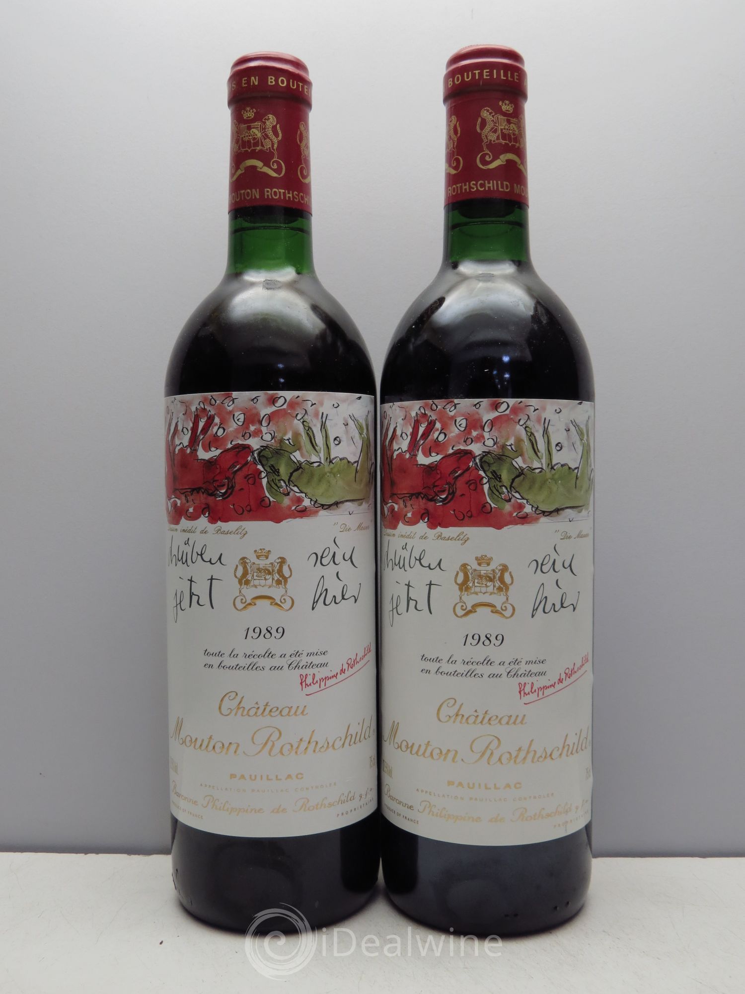 Château Mouton Rothschild 1er Grand Cru Classé 1989 - Lot de 2 bouteilles - 0