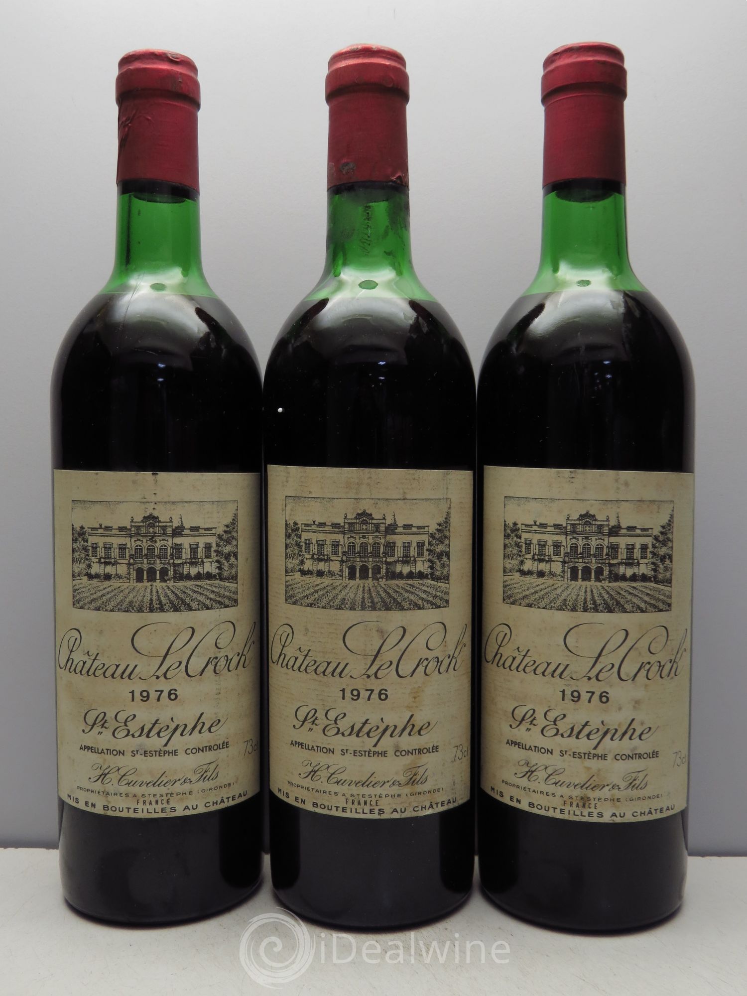 Château le Crock Cru Bourgeois 1976 - Lot de 3 bouteilles - 0