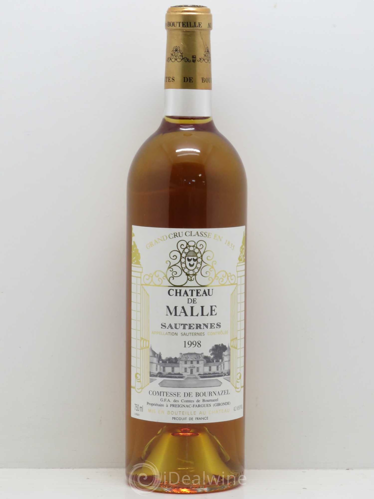 Château de Malle 2ème Grand Cru Classé 1998 - Lot de 1 bouteille - 0