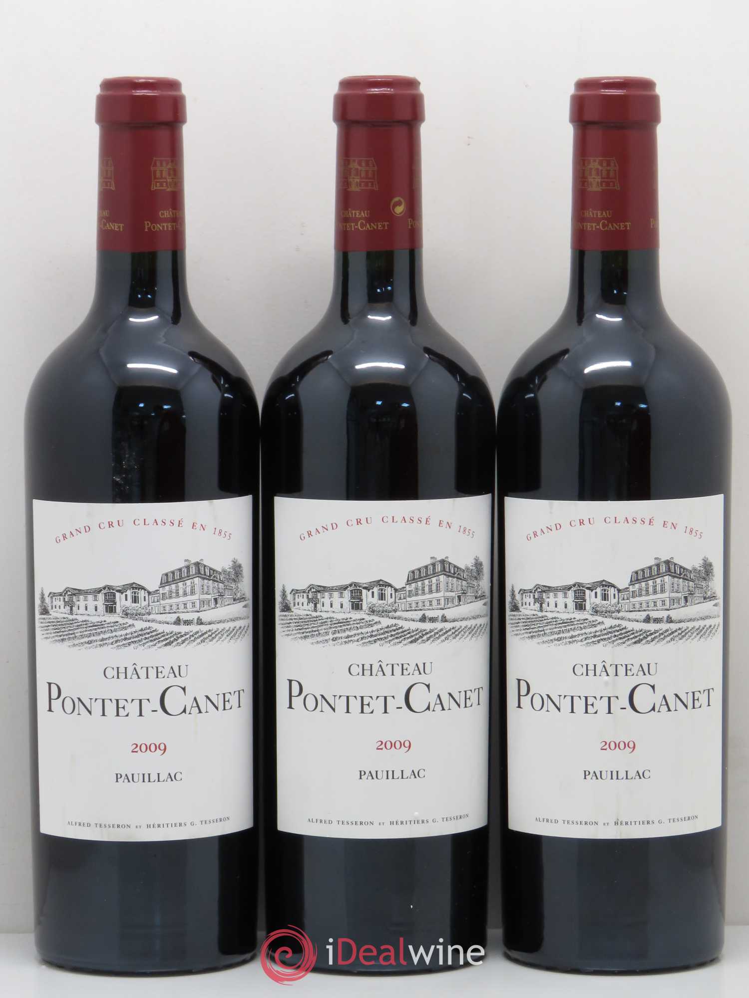 Château Pontet Canet 5ème Grand Cru Classé 2009 - Lot de 3 bouteilles - 0