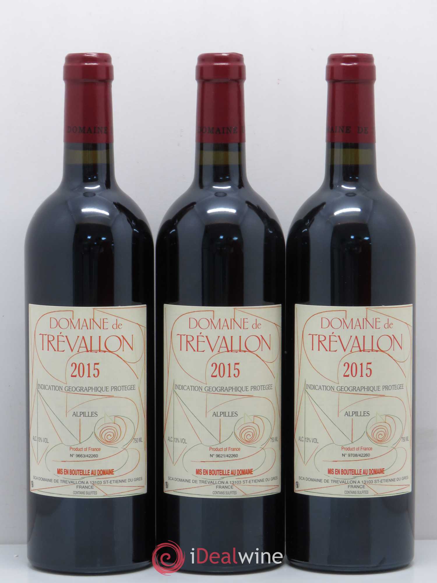 Alpilles Trévallon (Domaine de) Eloi Dürrbach 2015 - Lot de 3 bouteilles - 0
