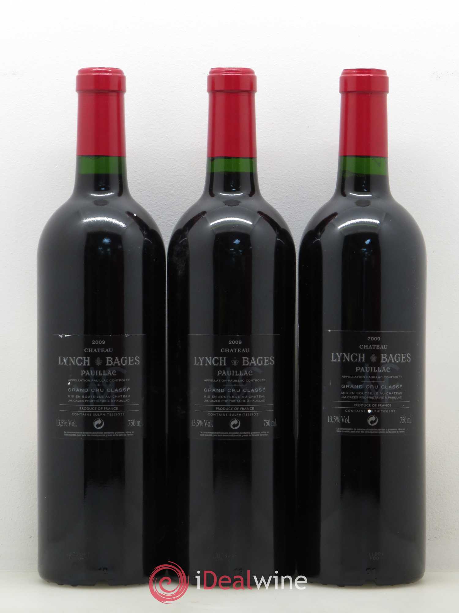 Château Lynch Bages 5ème Grand Cru Classé 2009 - Lot de 3 bouteilles - 1