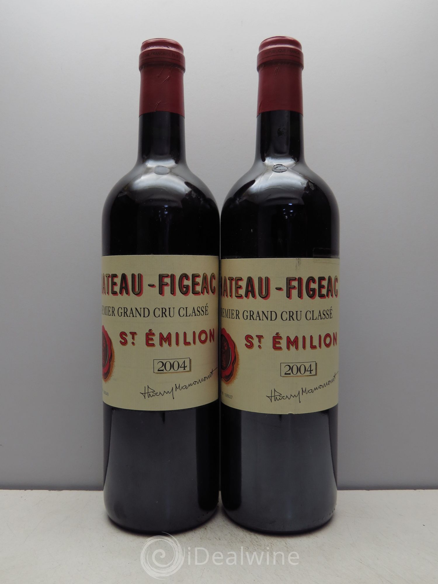 Château Figeac 1er Grand Cru Classé A (1 Scotch Anti-vol) 2004 - Lotto di 2 bottiglie - 0