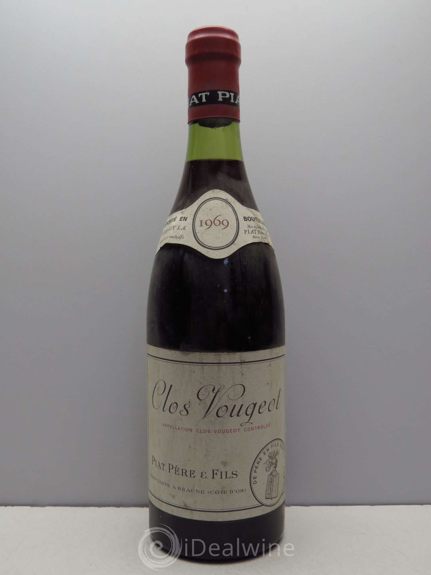Clos de Vougeot Grand Cru Piat et Fils (sans prix de réserve / no reserve) 1969 - Posten von 1 Flasche - 0