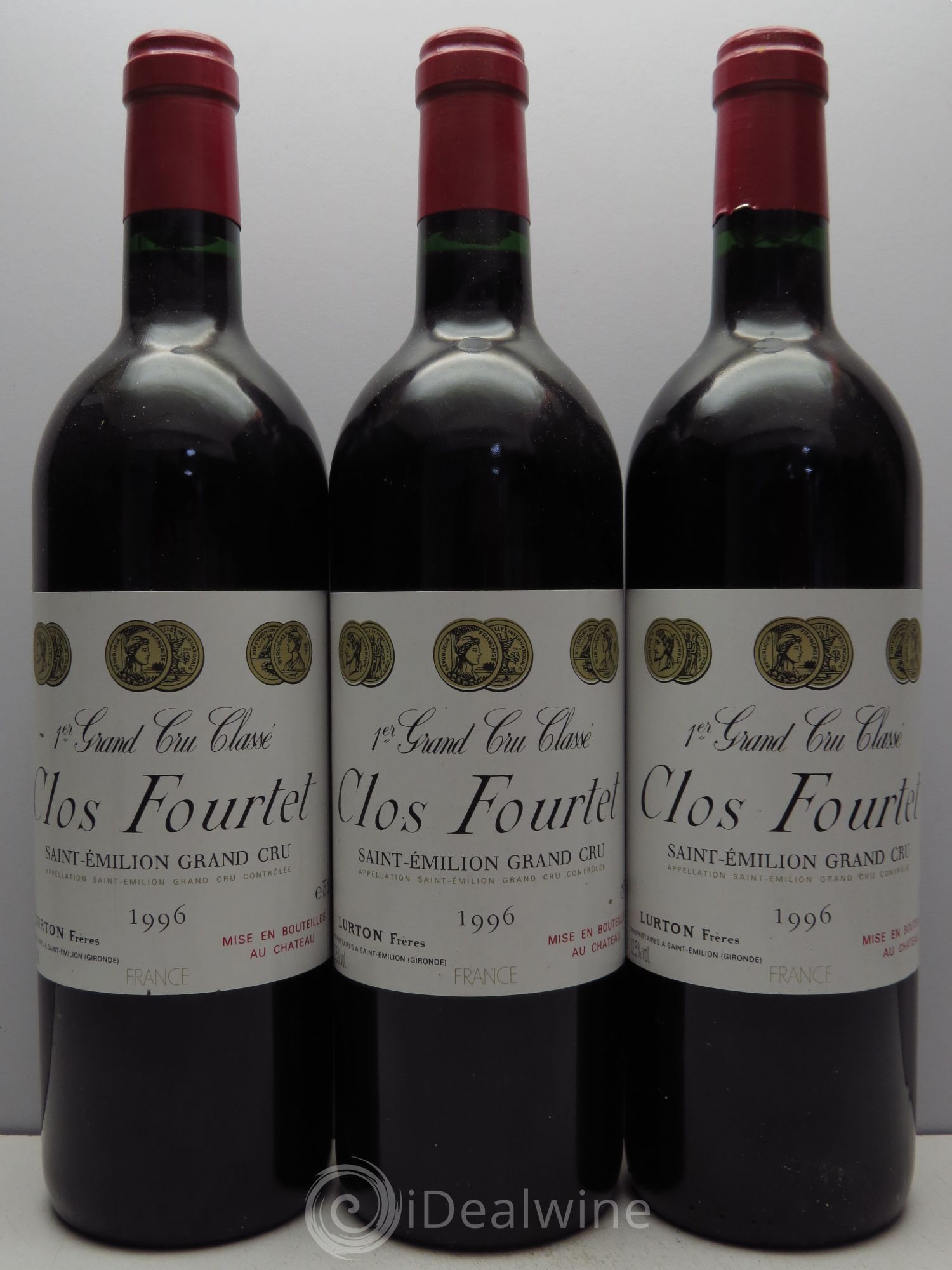 Clos Fourtet 1er Grand Cru Classé B 1996 - Lot de 3 bouteilles - 0