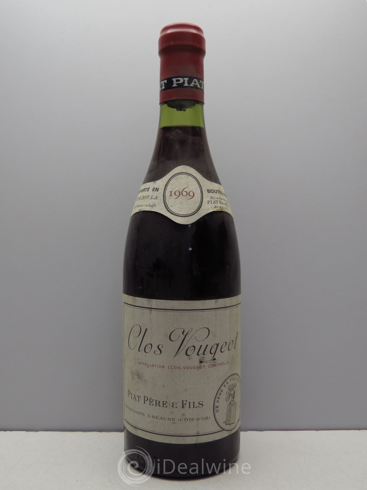 Clos de Vougeot Grand Cru Piat et Fils (sans prix de réserve - no reserve) 1969 - Posten von 1 Flasche - 0