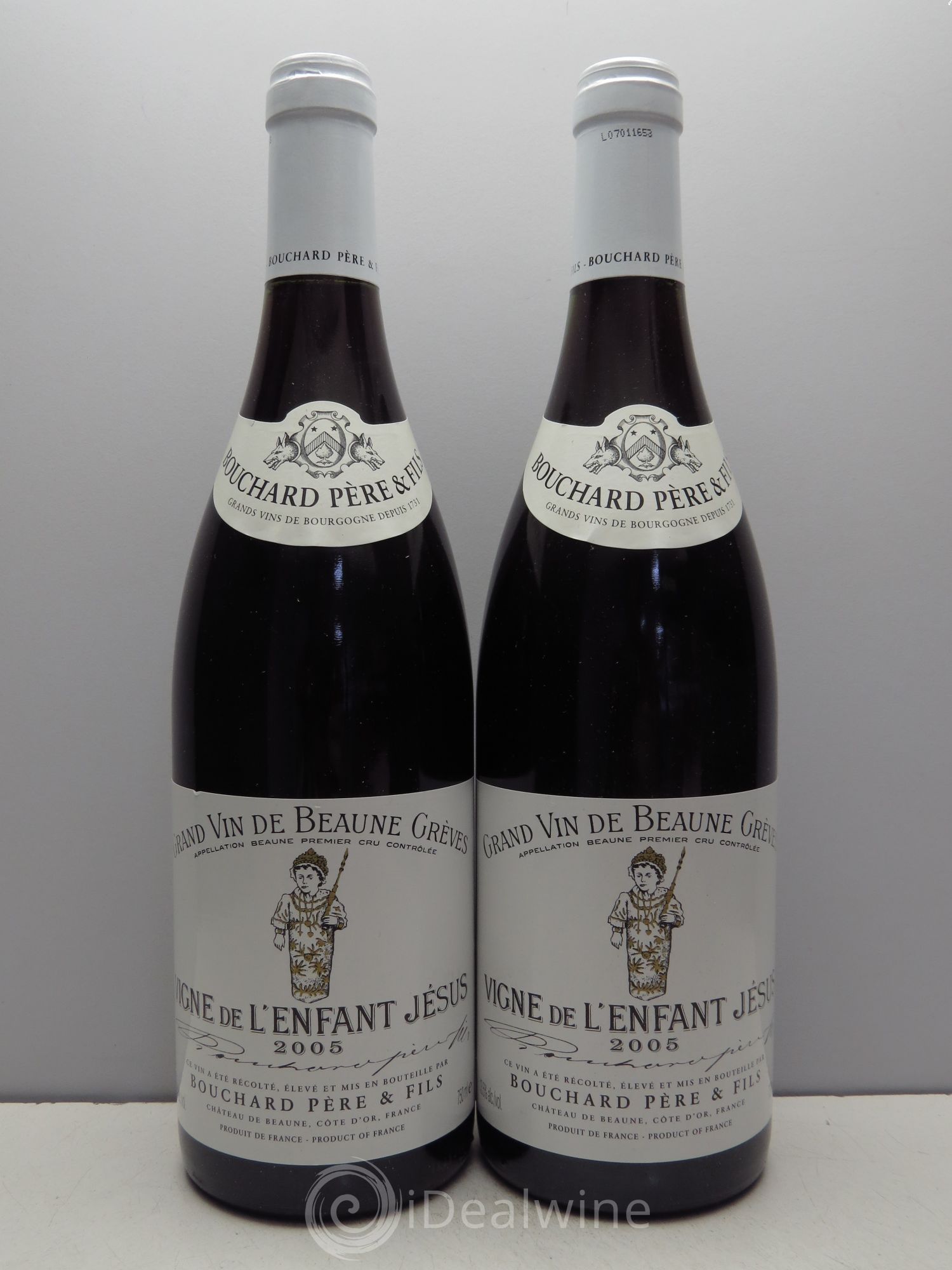 Beaune 1er Cru Grèves - Vigne de l'Enfant Jésus Bouchard Père & Fils 2005 - Lot de 2 bouteilles - 0