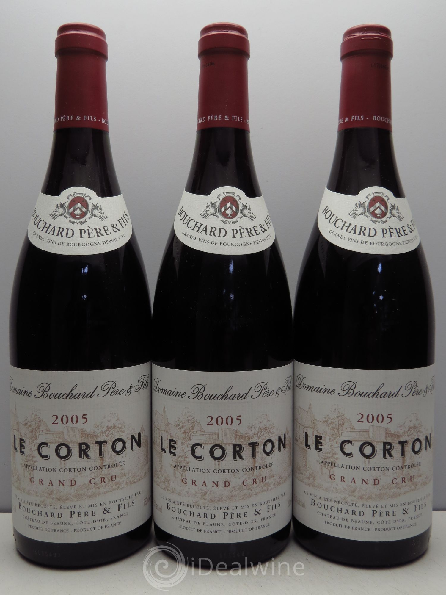 Corton Grand Cru Le Corton Bouchard Père & Fils 2005 - Lot de 3 bouteilles - 0