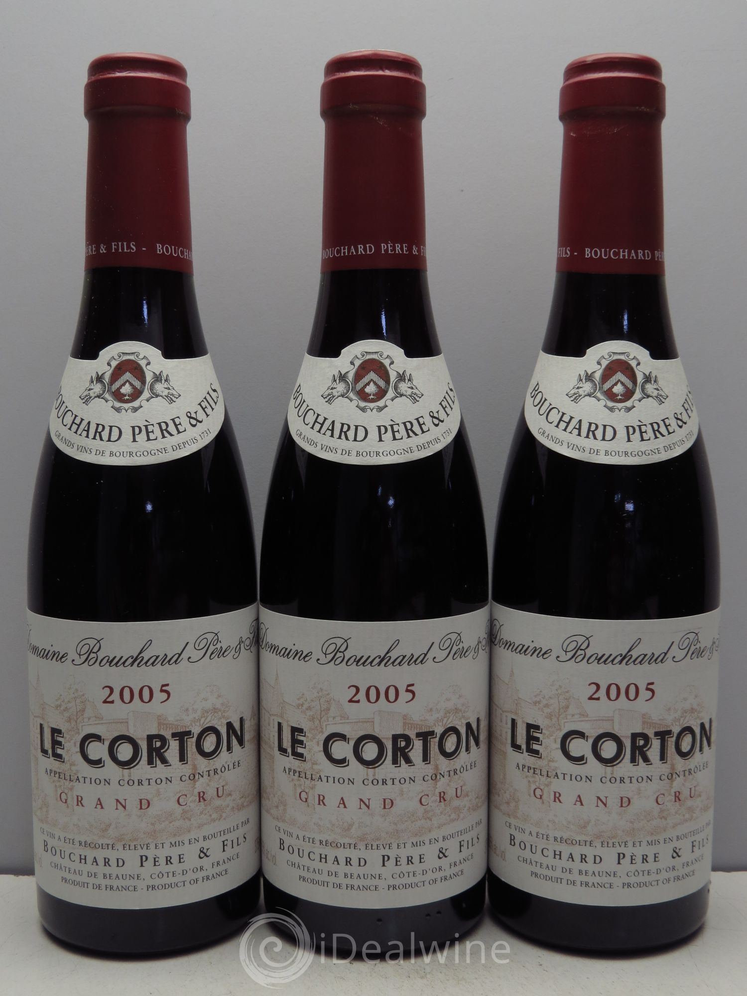 Corton Grand Cru Le Corton Bouchard Père & Fils 2005 - Lot de 3 demi bouteilles - 0