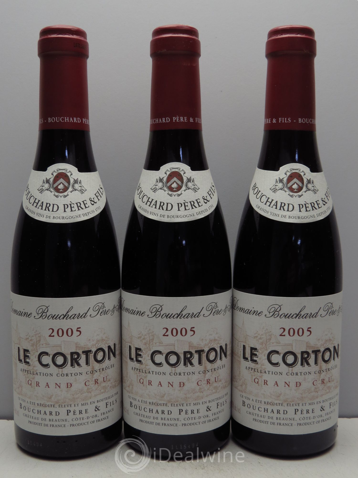 Corton Grand Cru Le Corton Bouchard Père & Fils 2005 - Lot de 3 demi bouteilles - 0