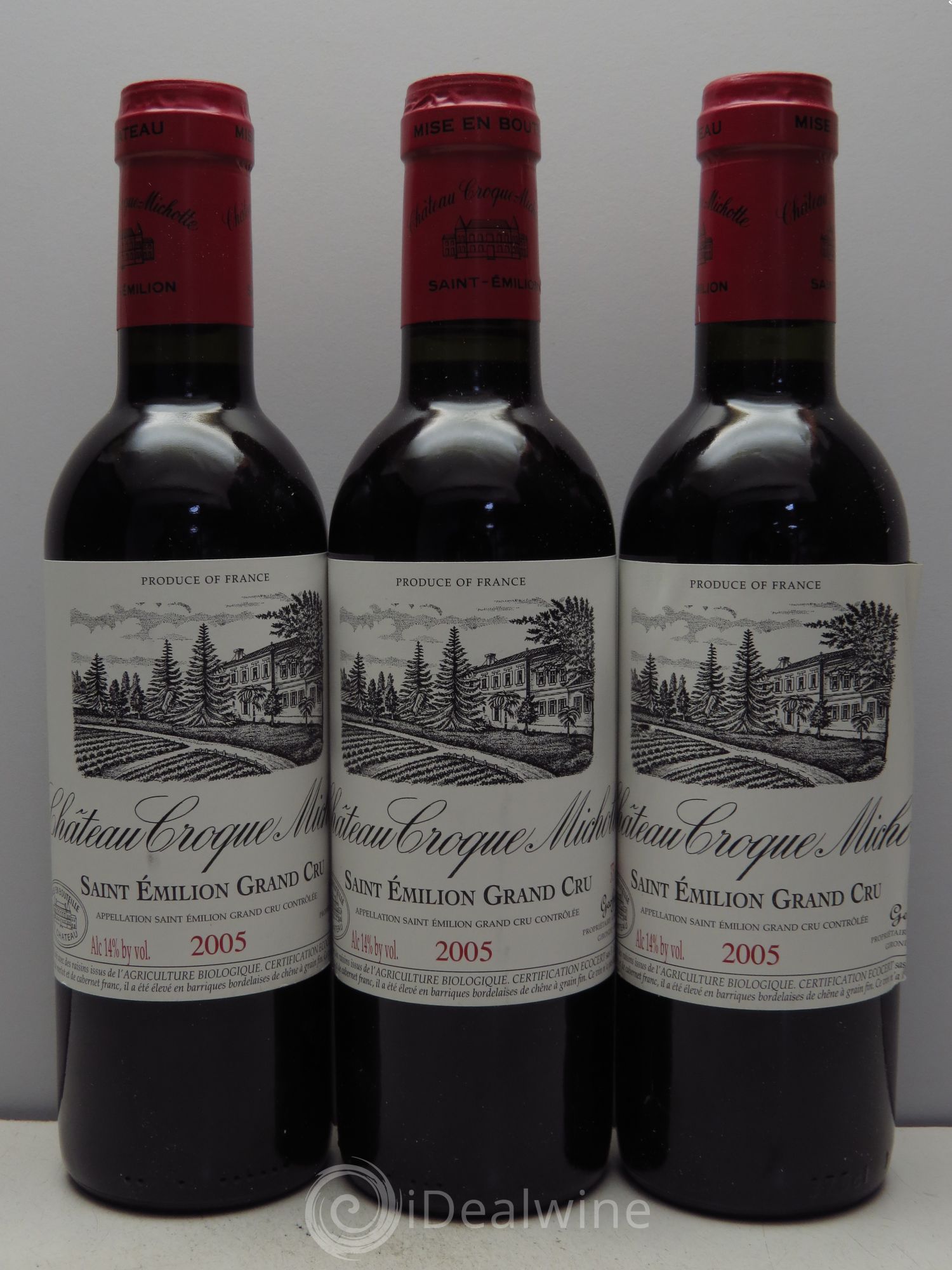 Château Croque Michotte (sans prix de réserve / no reserve) 2005 - Posten von 3 Demi-Flaschen - 0