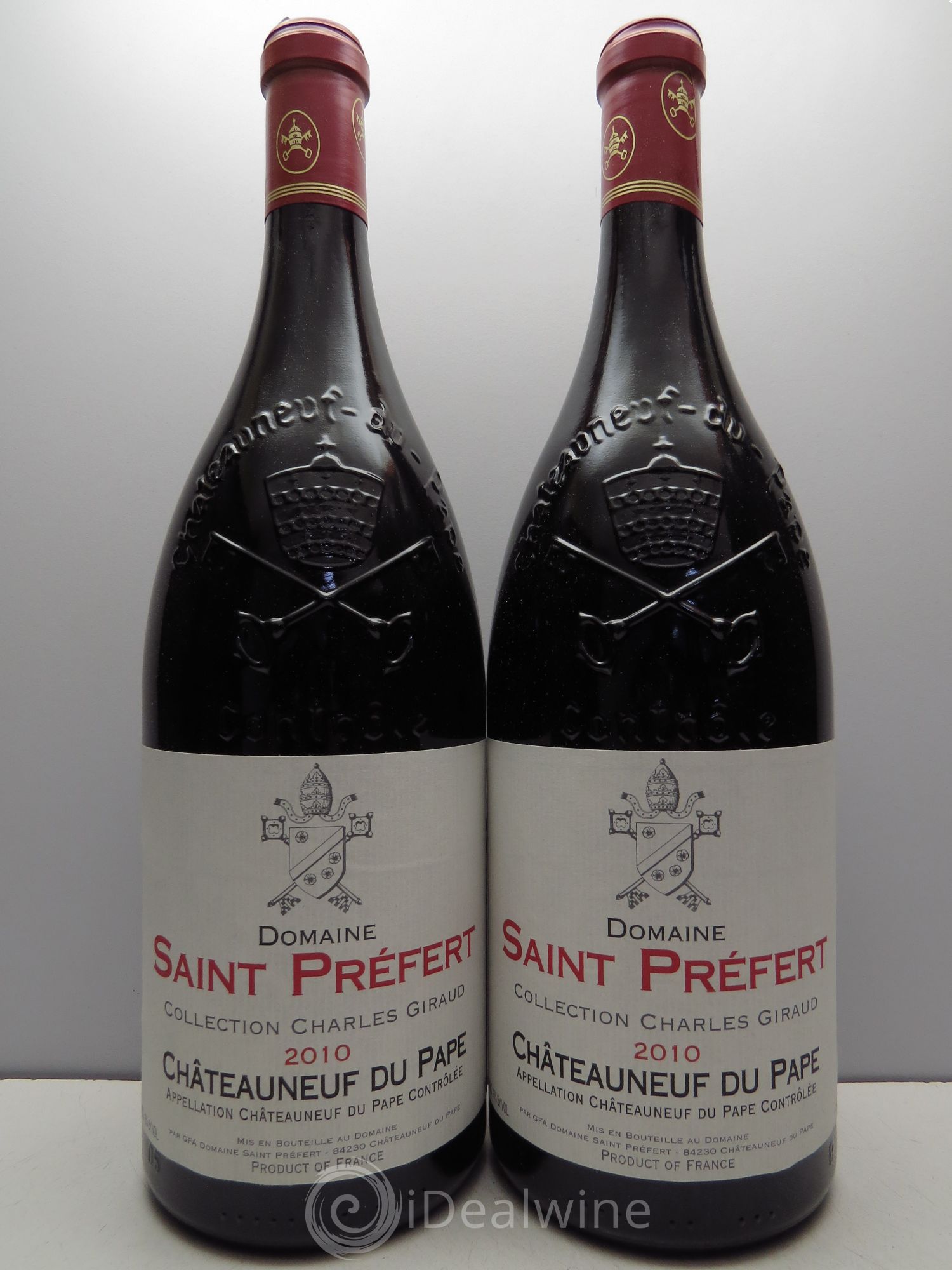 Châteauneuf-du-Pape Collection Charles Giraud Domaine Saint-Préfert 2010 - Lot de 2 magnums - 0