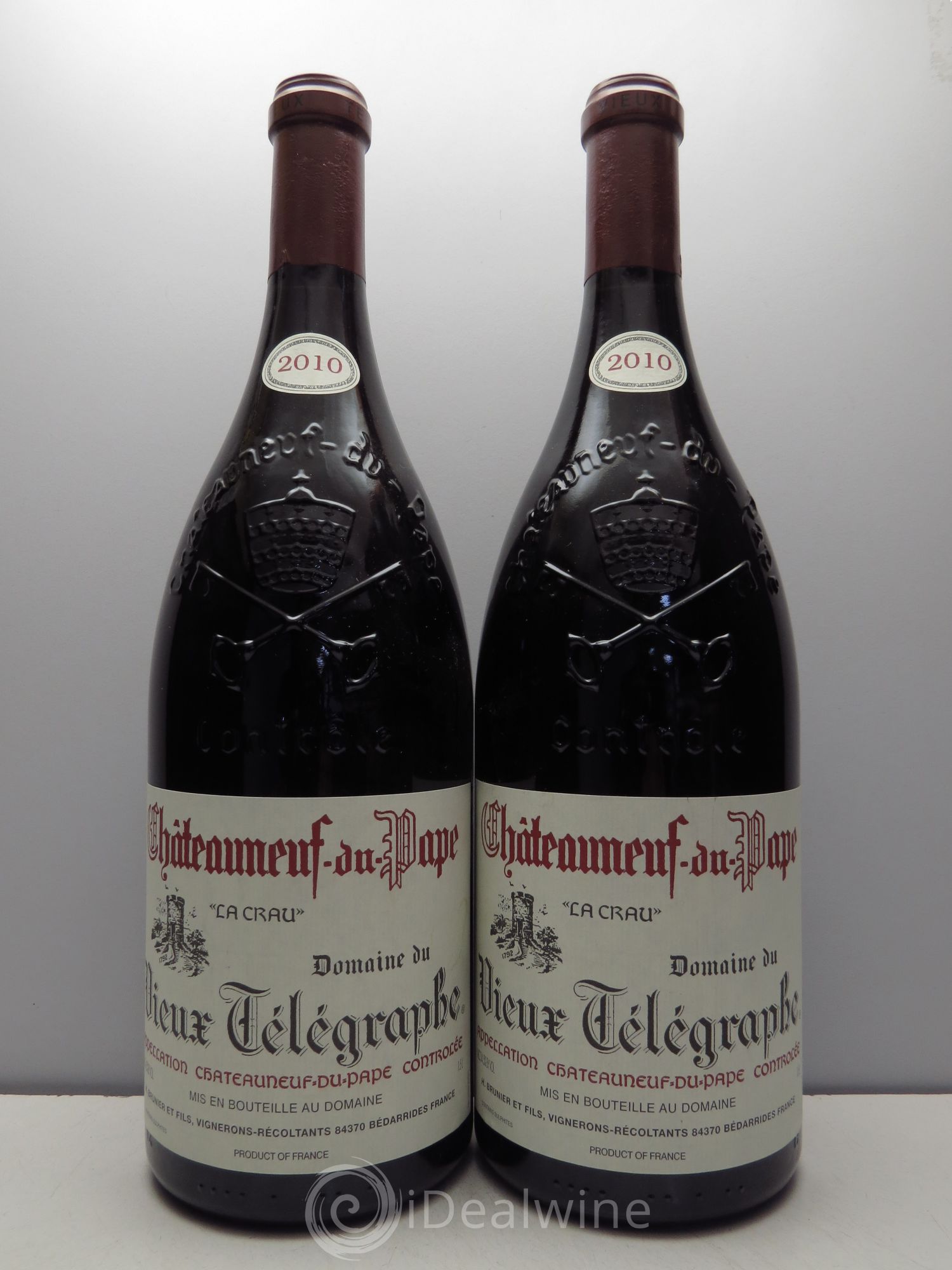 Châteauneuf-du-Pape Vieux Télégraphe (Domaine du) Vignobles Brunier 2010 - Lot de 2 magnums - 0