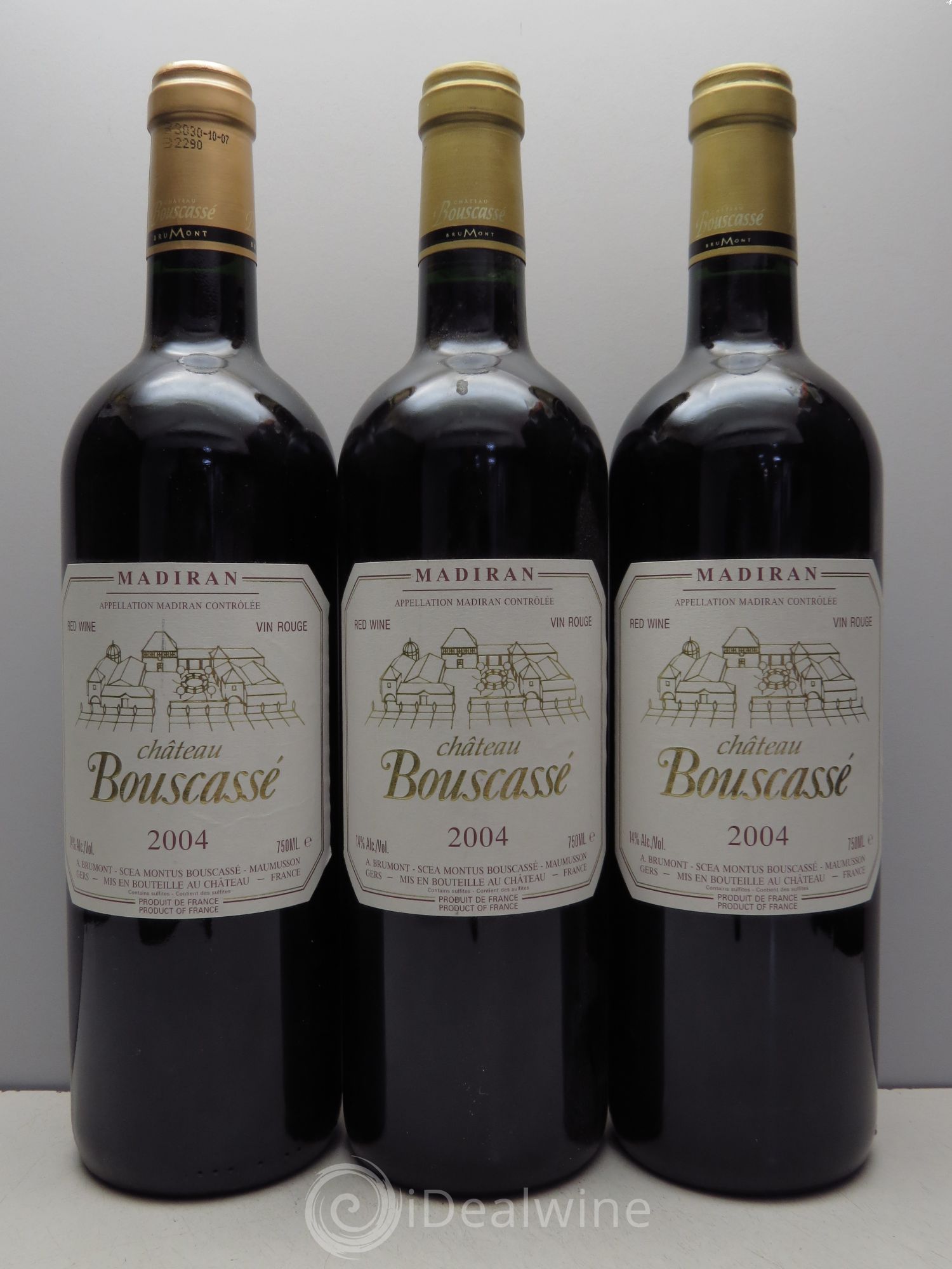 Madiran Château Bouscassé Alain Brumont (sans prix de réserve / no reserve) 2004 - Lotto di 3 bottiglie - 0