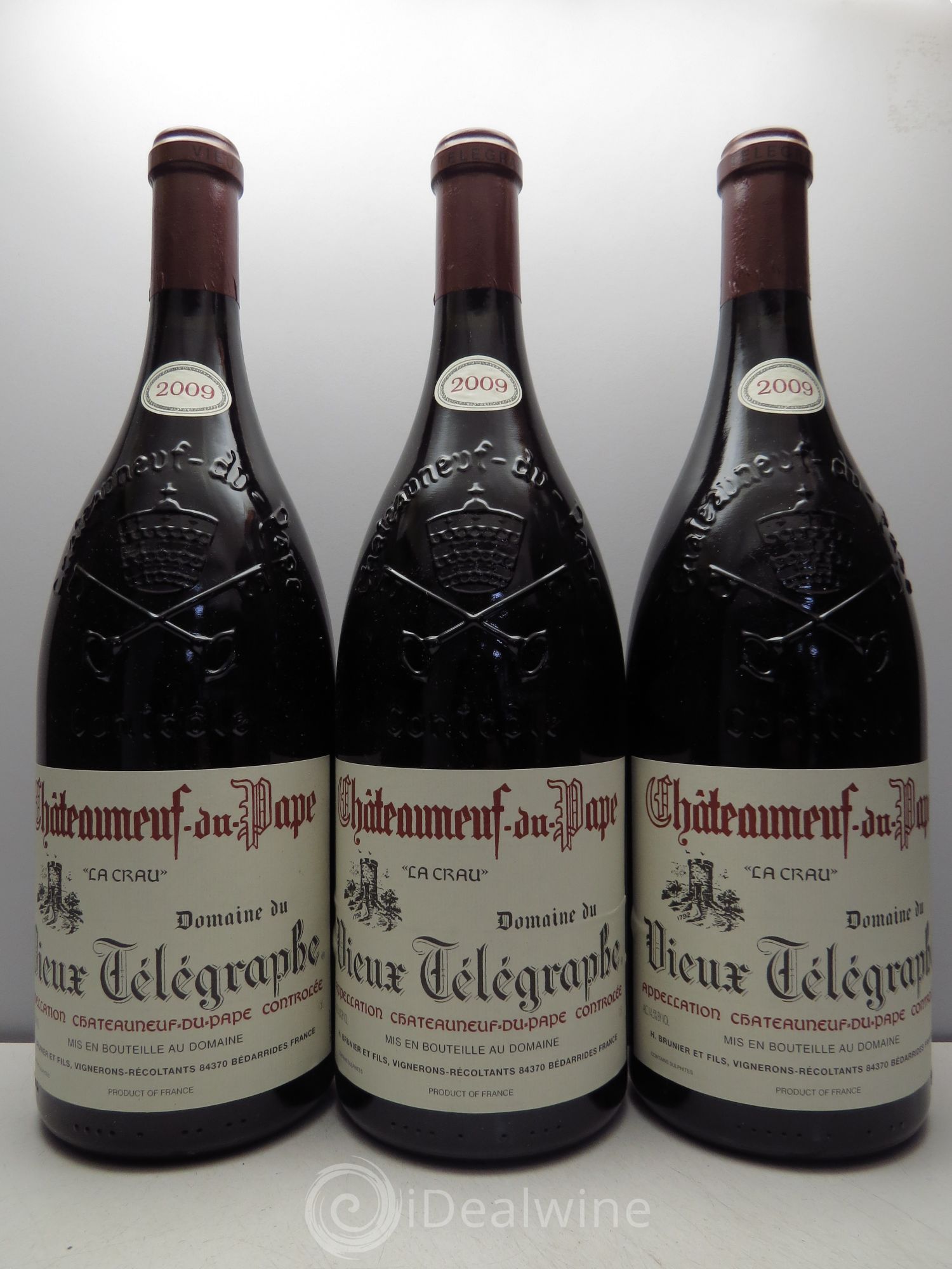 Châteauneuf-du-Pape Vieux Télégraphe (Domaine du) Vignobles Brunier 2009 - Lot de 3 magnums - 0