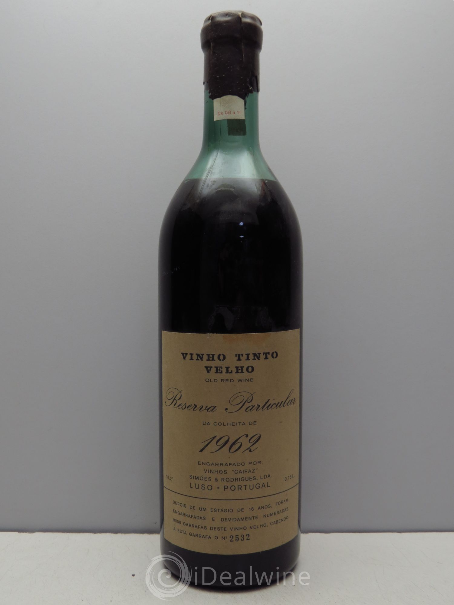 Portugal Caifaz Reserva Particulari (bouchon ciré)(sans prix de réserve / no reserve) 1962 - Posten von 1 Flasche - 0