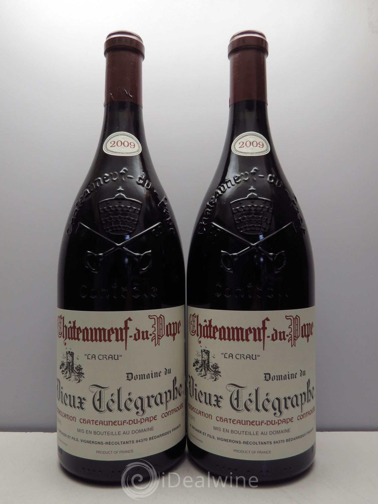 Châteauneuf-du-Pape Vieux Télégraphe (Domaine du) Vignobles Brunier 2009 - Lot de 2 magnums - 0