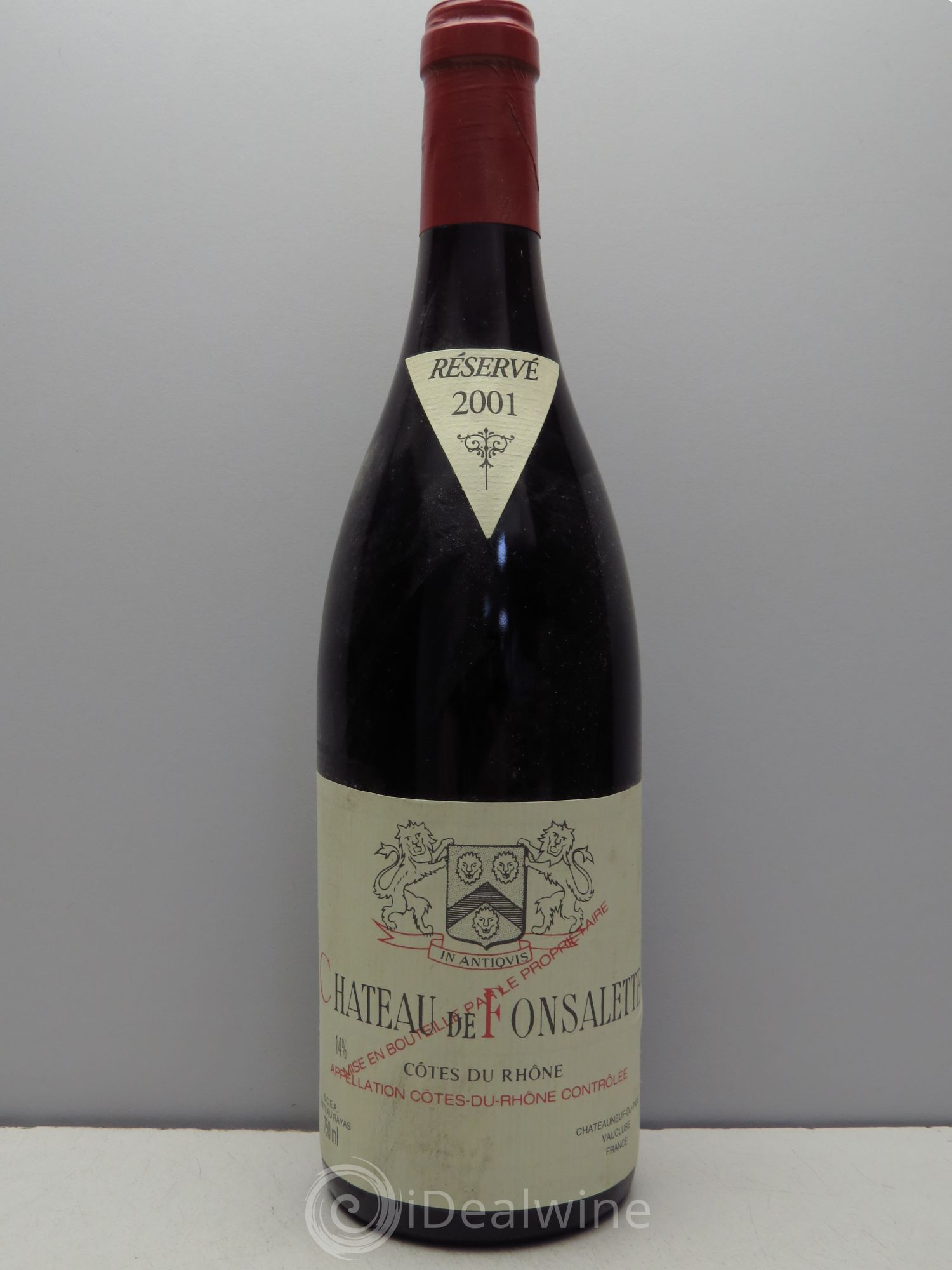 Côtes-du-Rhône Cuvée Syrah Château de Fonsalette (sans prix de réserve - no reserve) 2001 - Posten von 1 Flasche - 0