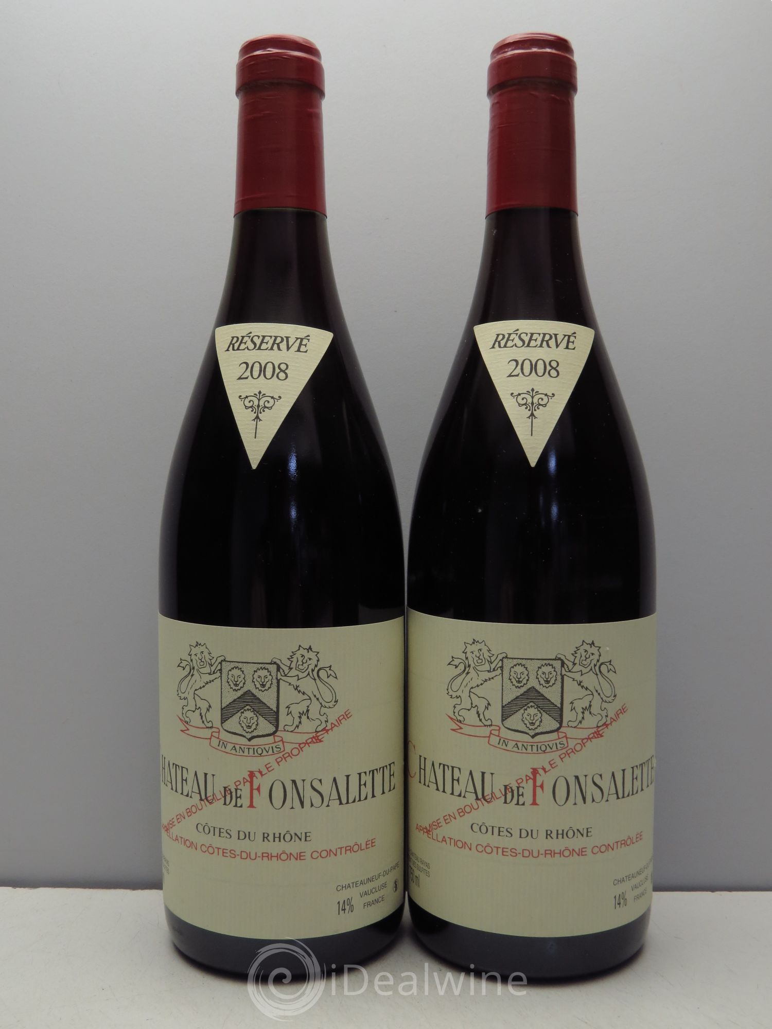Côtes-du-Rhône Château de Fonsalette Emmanuel Reynaud 2008 - Lot de 2 bouteilles - 0