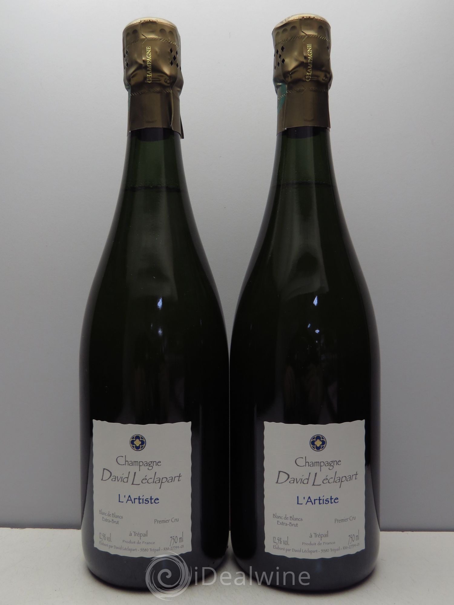 Champagne David Léclaprt 1er Cru l'Artiste - Posten von 2 Flaschen - 0